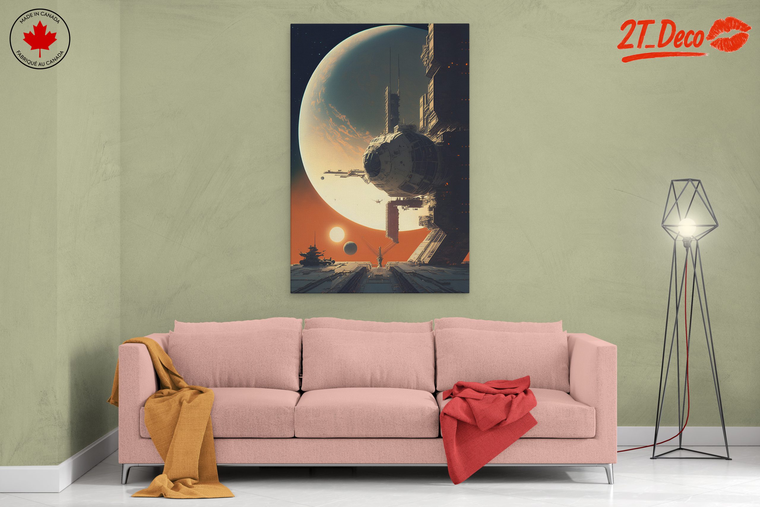 Futuristic Space Landscape with Celestial Bodies - Image 2