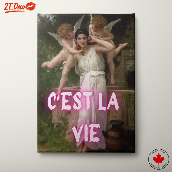 Classical Artwork with Cherubs and Flower