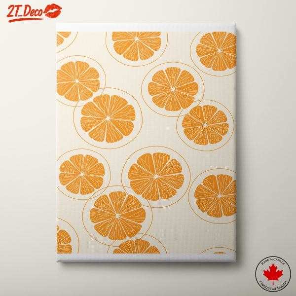 Abstract Orange Slice Art for Modern Decor