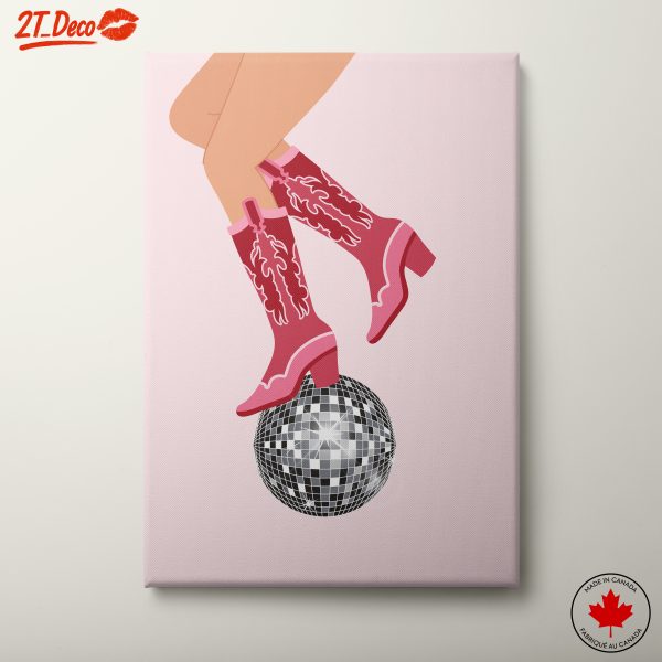 Stylish Boots on a Disco Ball