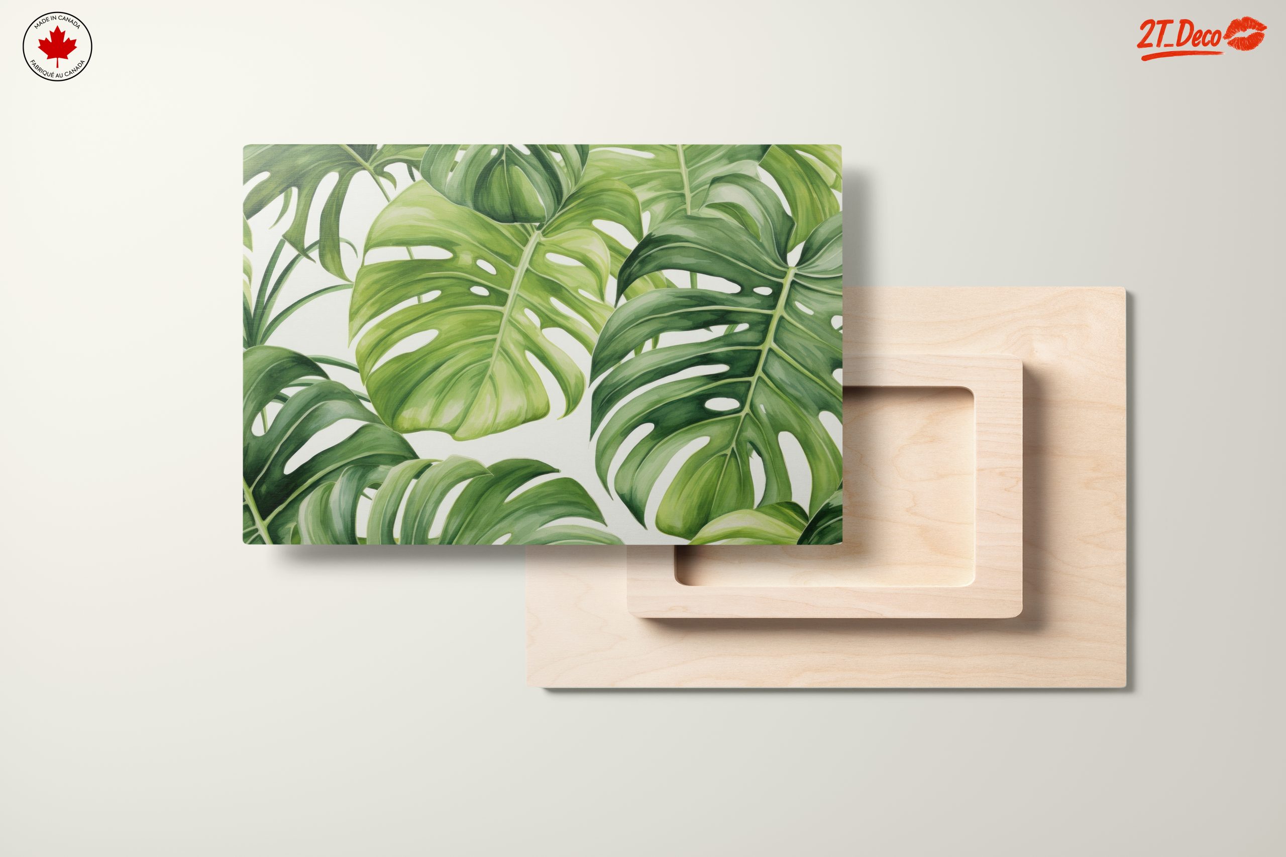 Lush Green Monstera Leaves Wall Art - Image 11