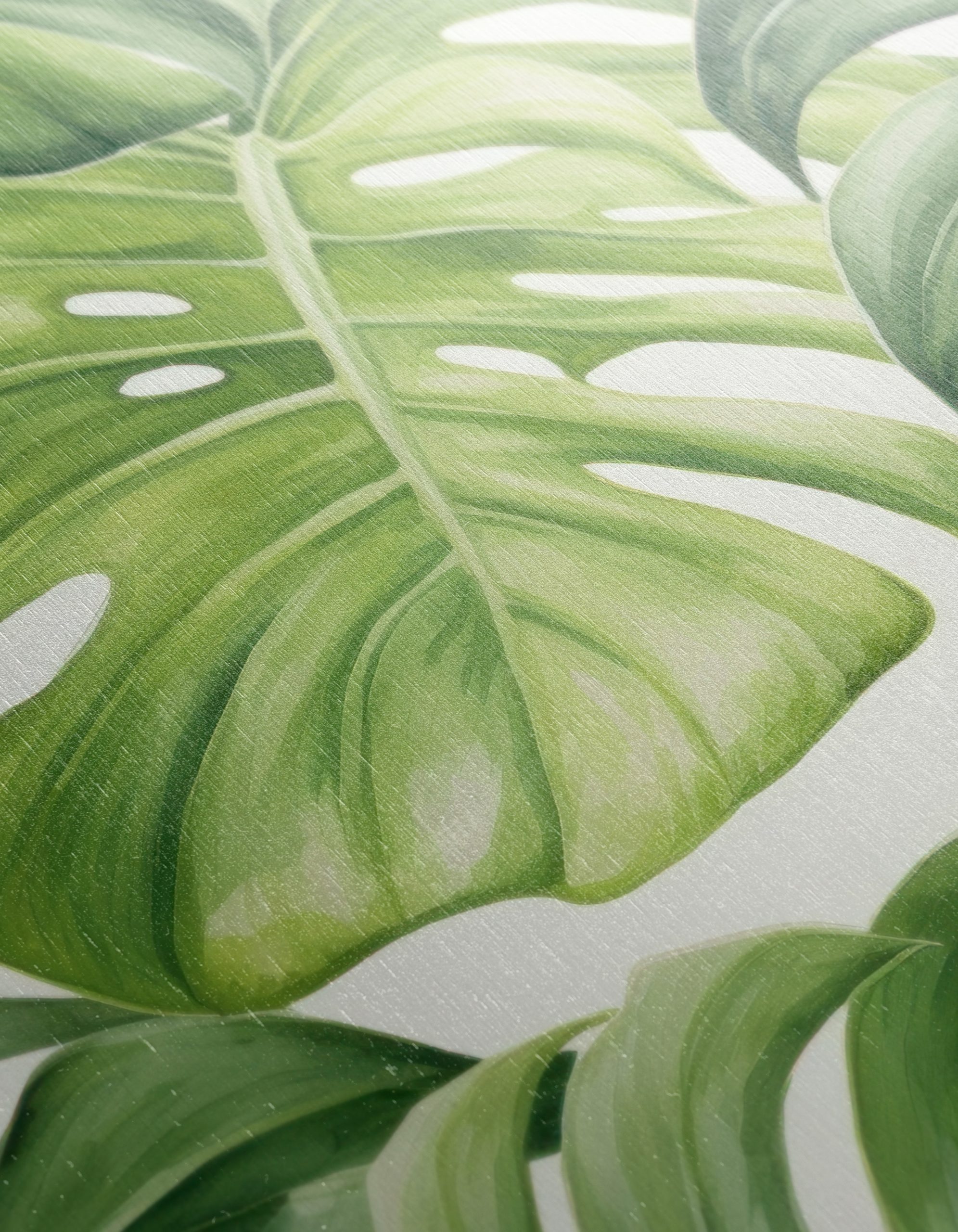 Lush Green Monstera Leaves Wall Art - Image 12
