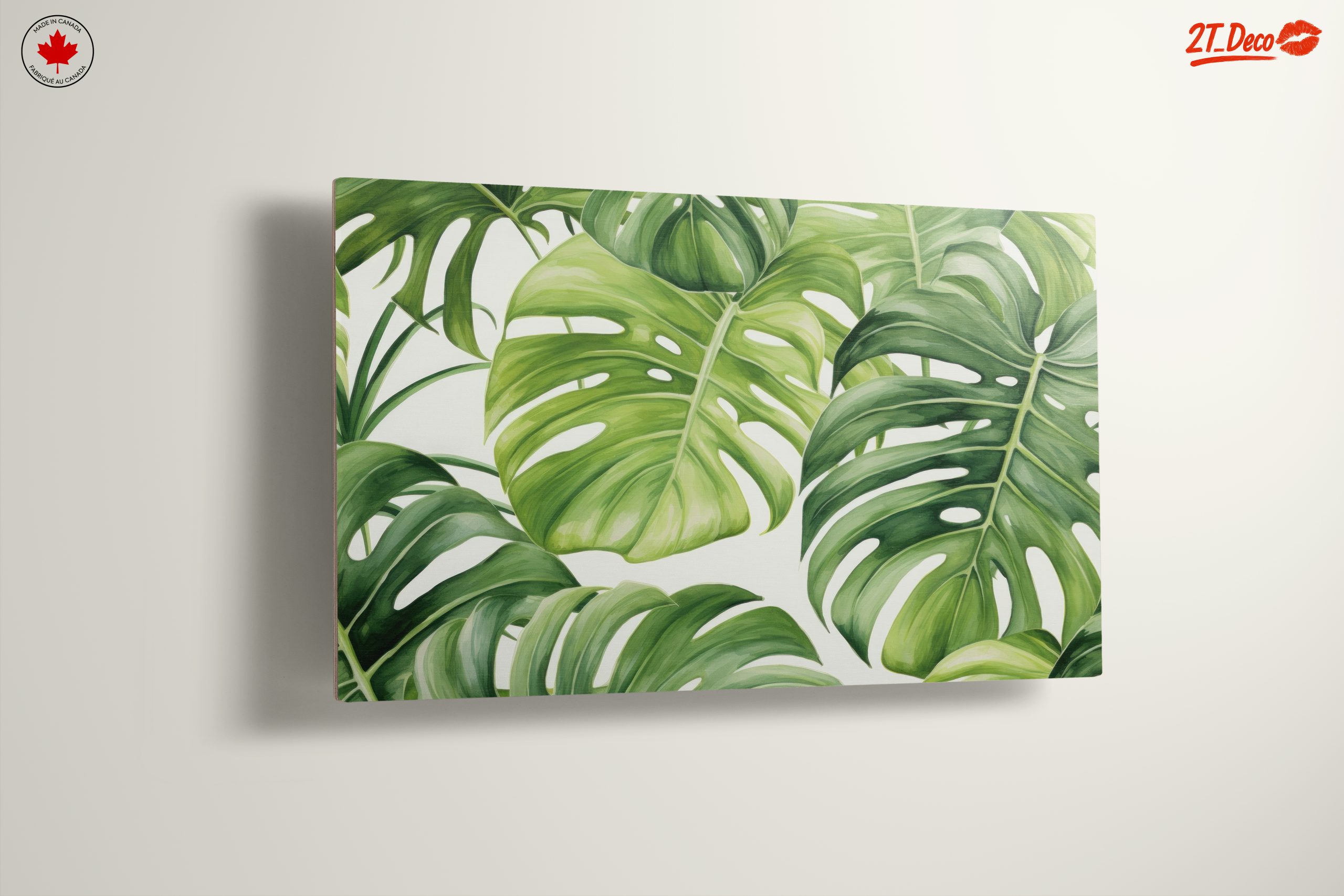 Lush Green Monstera Leaves Wall Art - Image 13