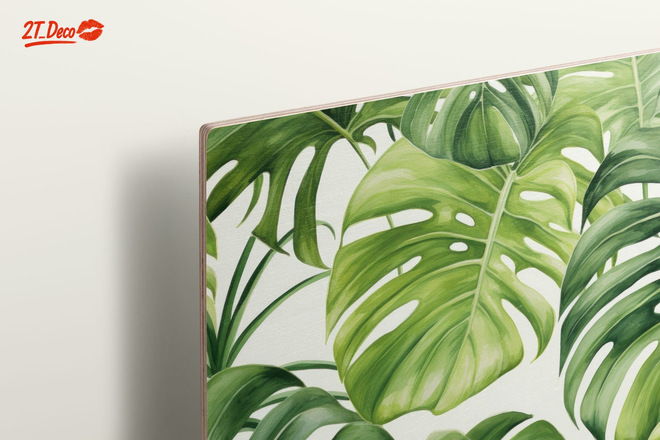 Lush Green Monstera Leaves Wall Art - Image 15