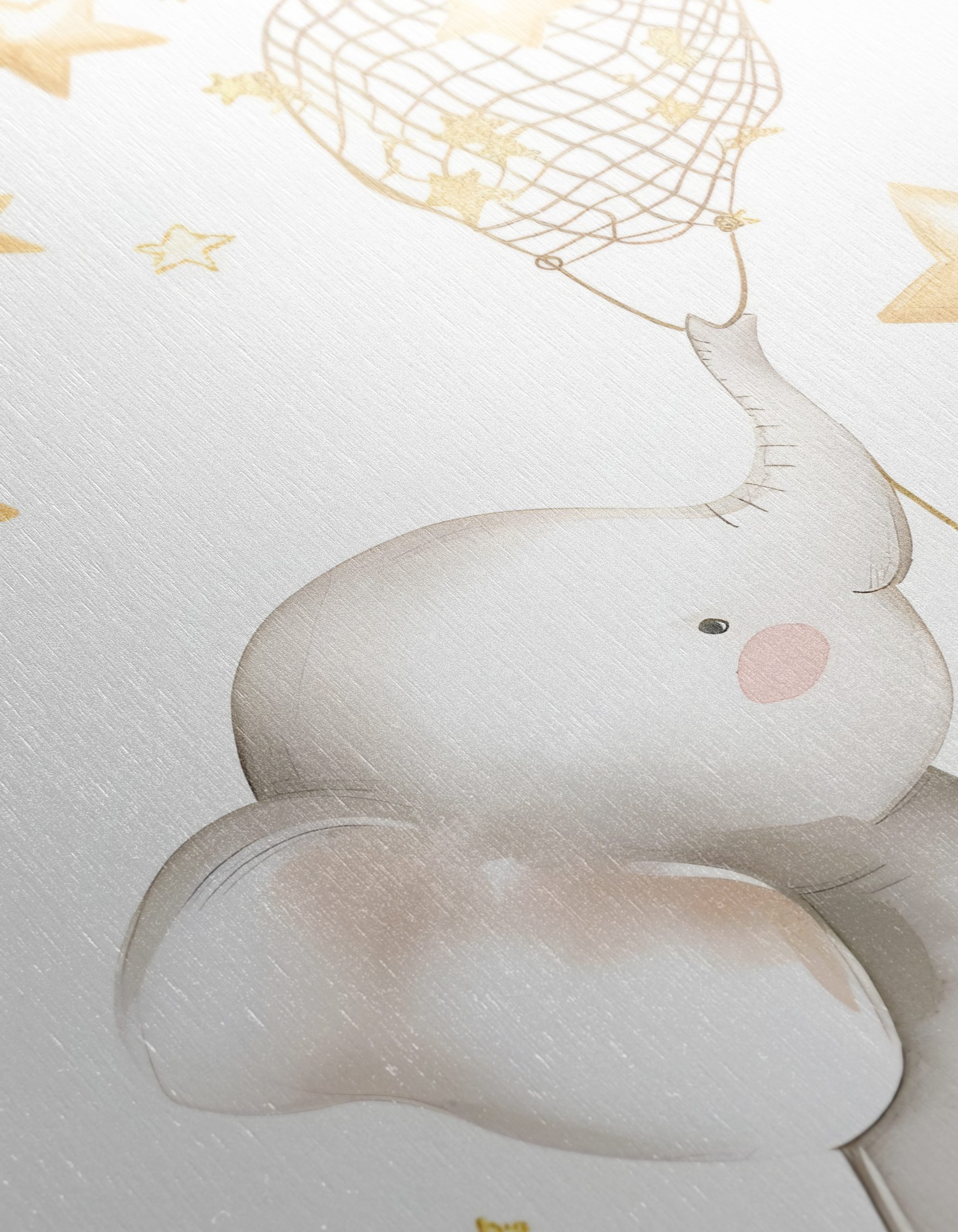Whimsical Elephant and Stars Artwork - Image 12