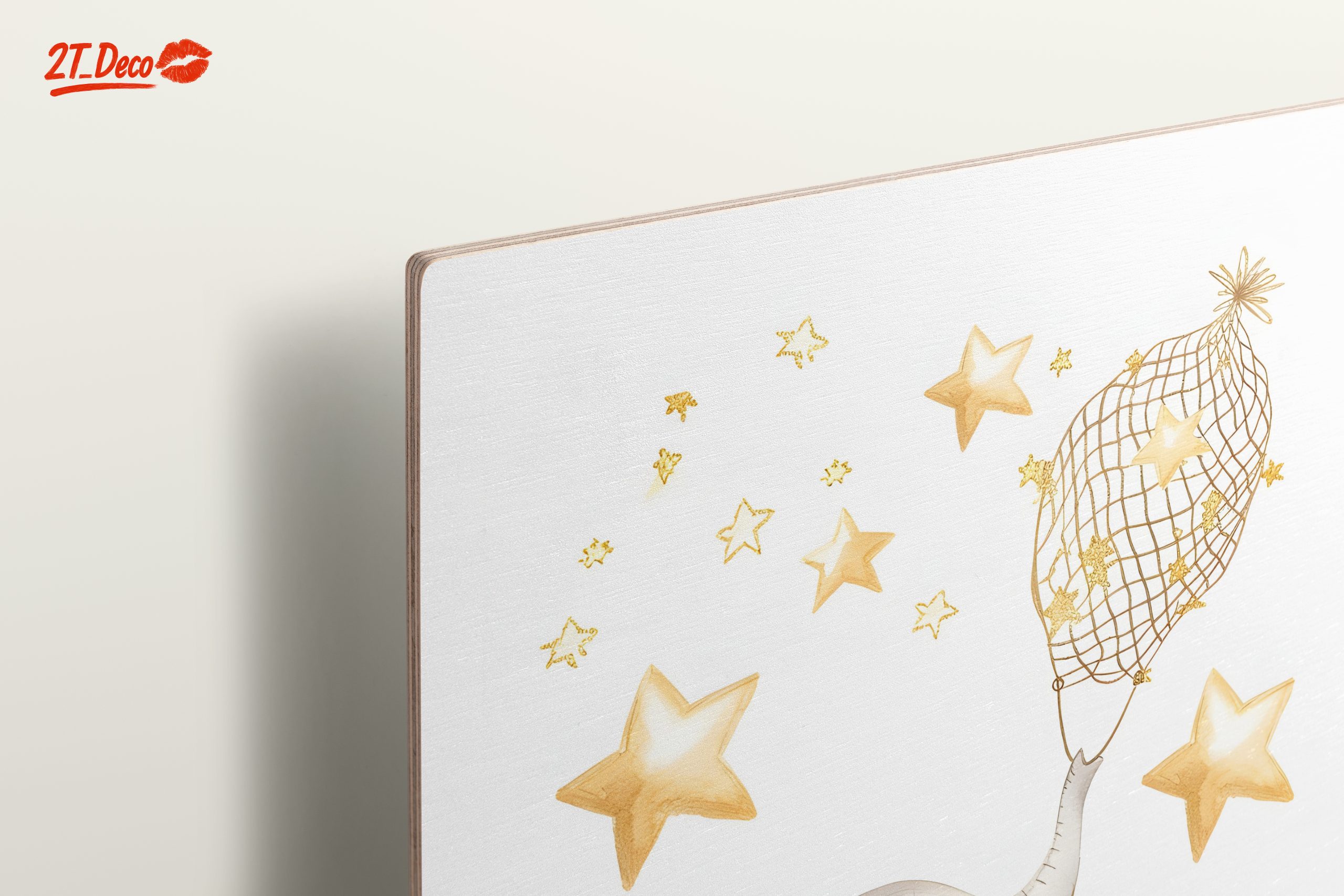 Whimsical Elephant and Stars Artwork - Image 15