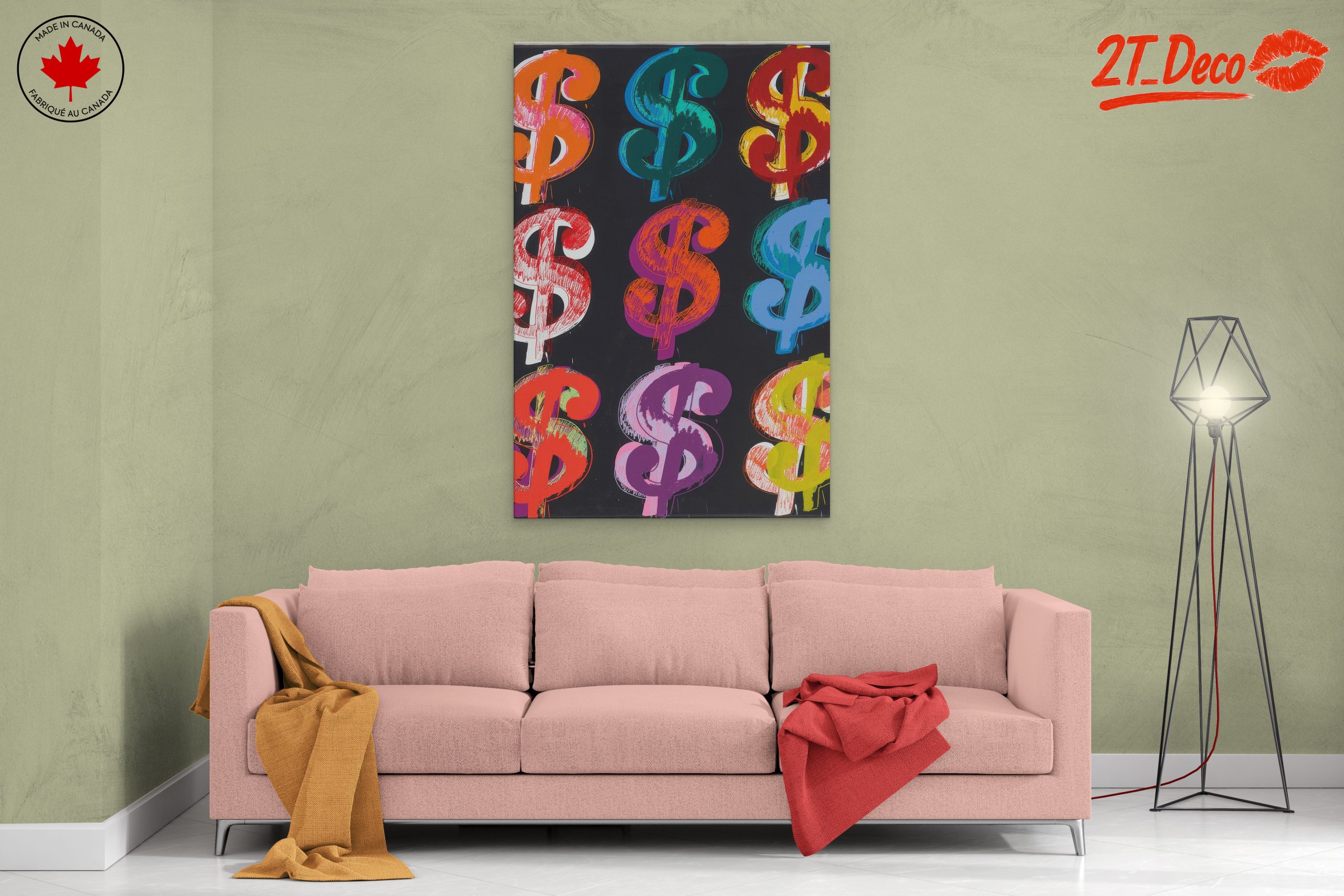Colorful Dollar Signs Pop Art - Image 2