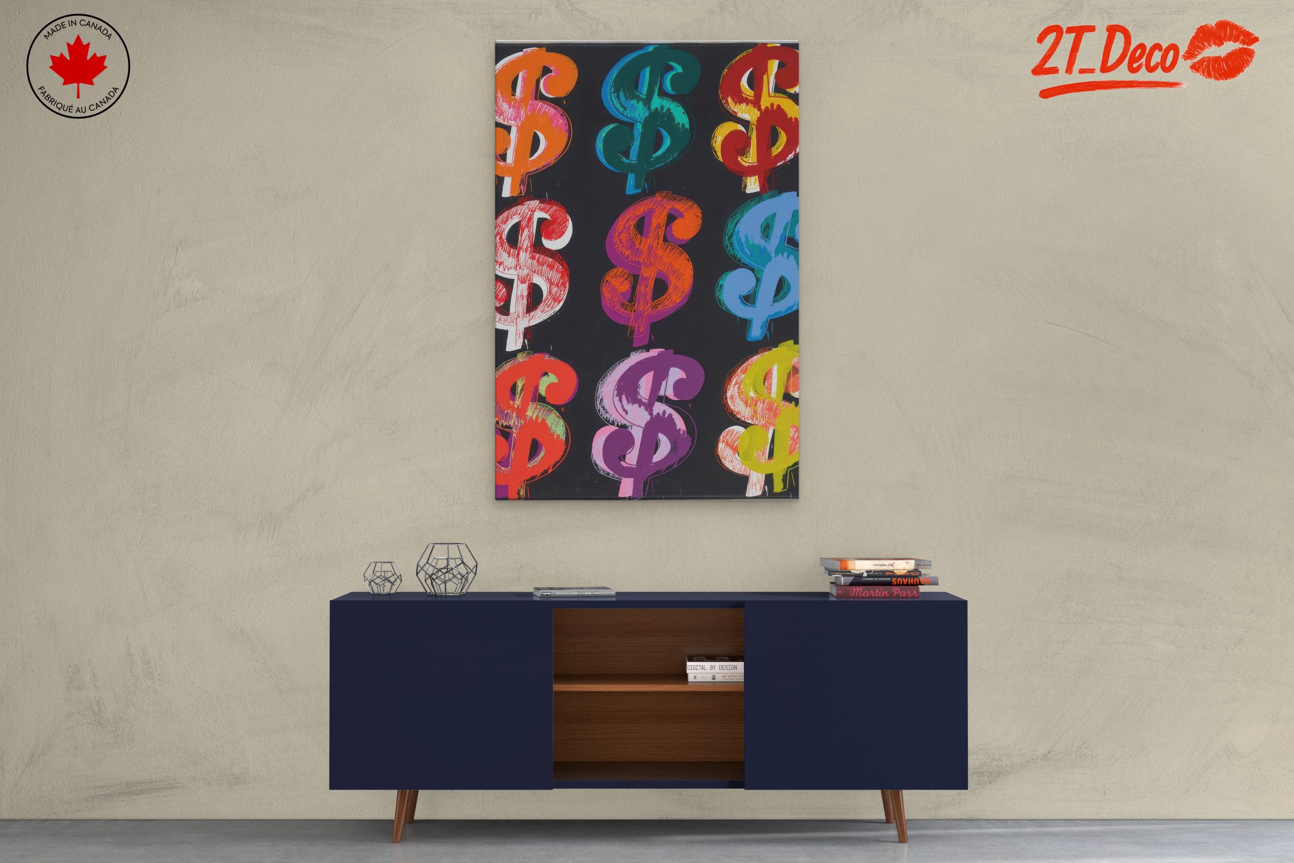 Colorful Dollar Signs Pop Art - Image 3