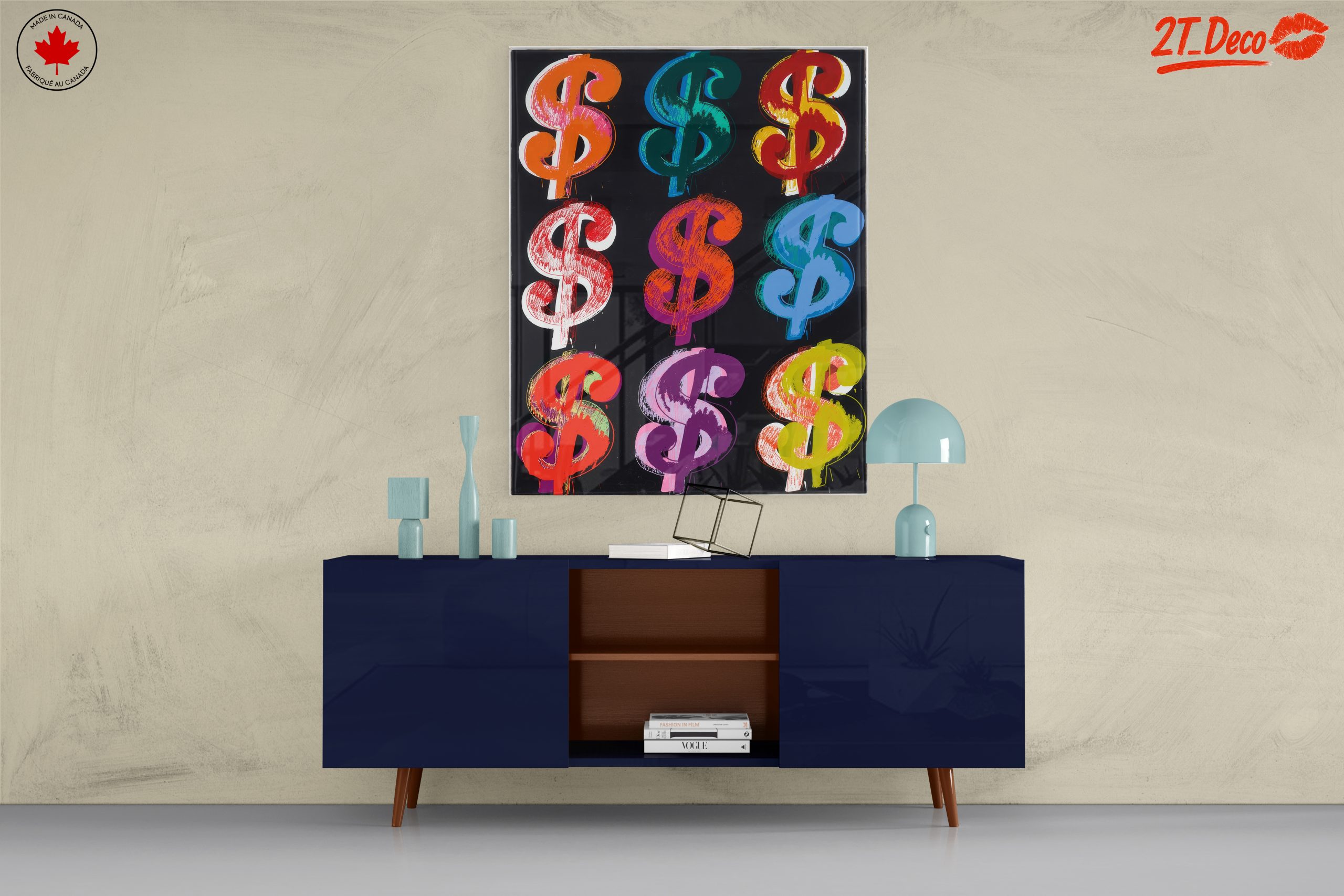 Colorful Dollar Signs Pop Art - Image 8