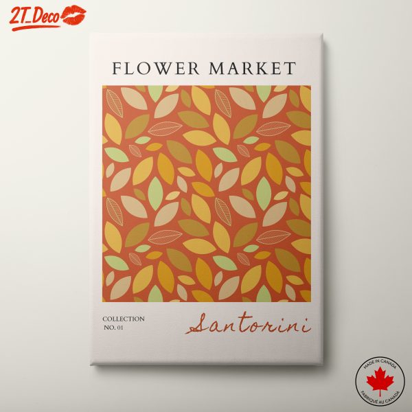 Vibrant Botanical Leaf Pattern Art
