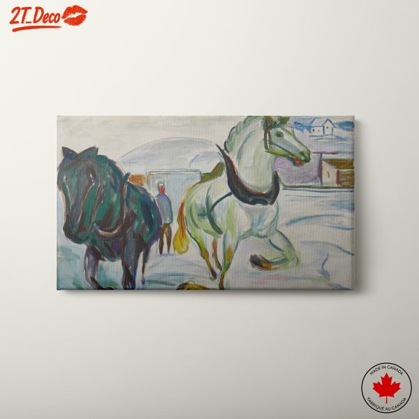 Dynamic Horses in Colorful Landscape
