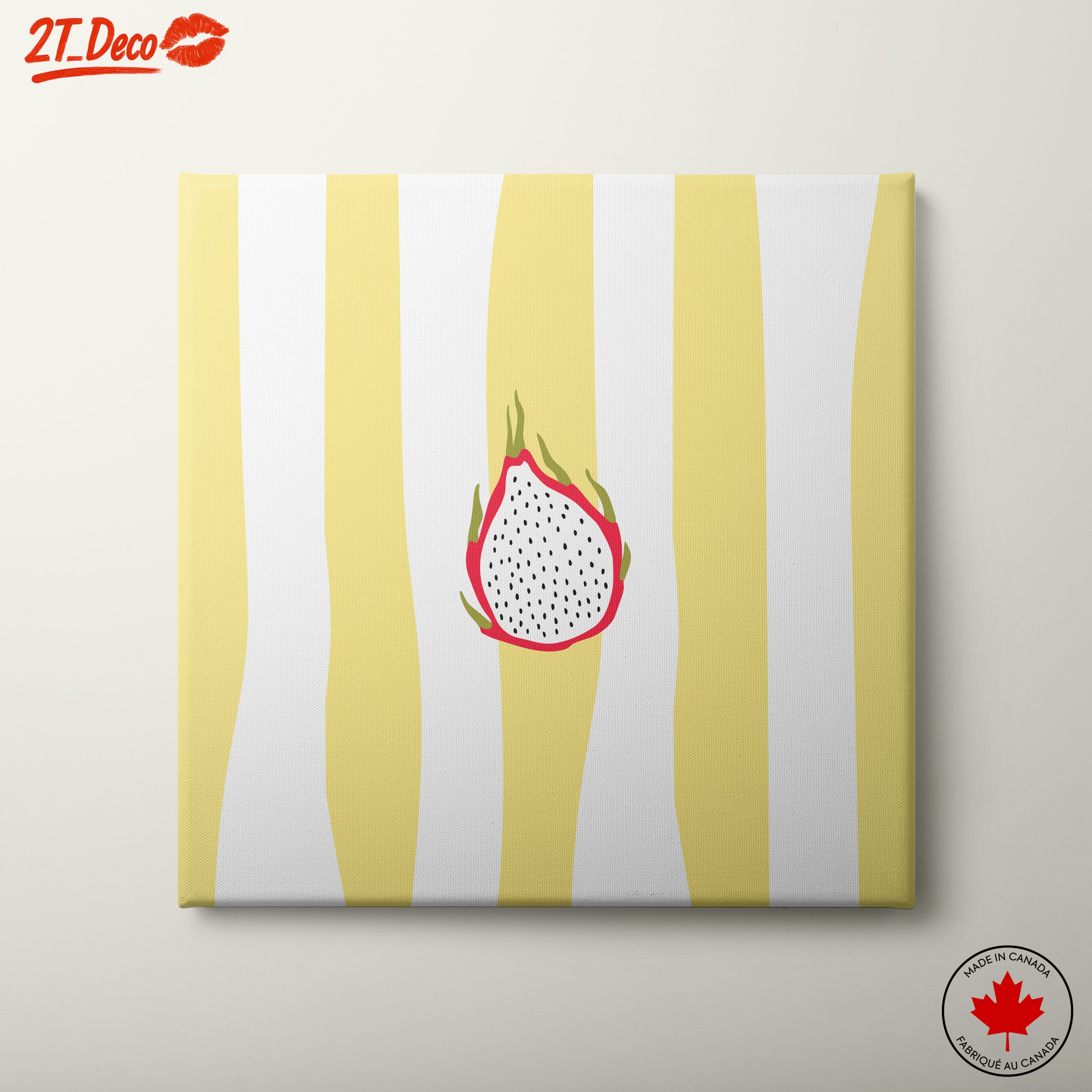 Stylized Dragon Fruit Abstract Art