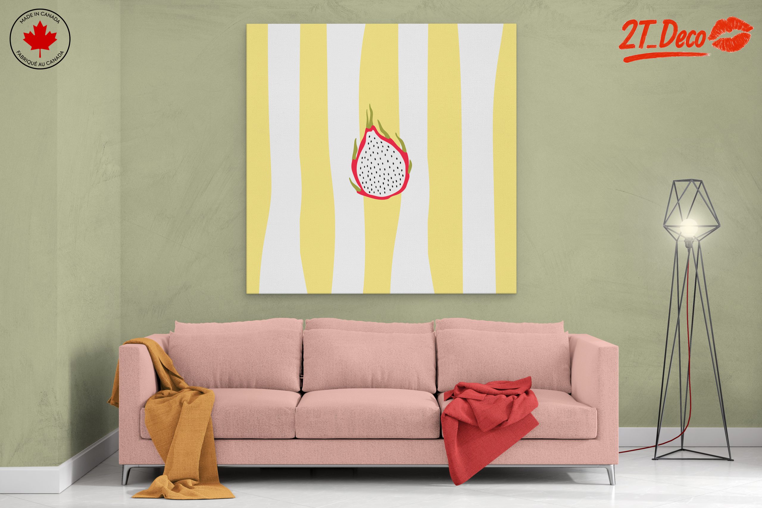 Stylized Dragon Fruit Abstract Art - Image 2