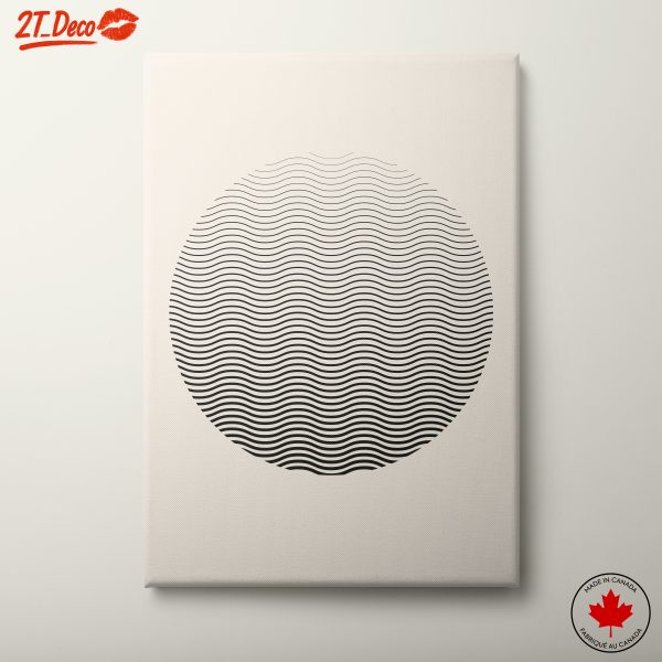 Modern Geometric Wavy Line Art