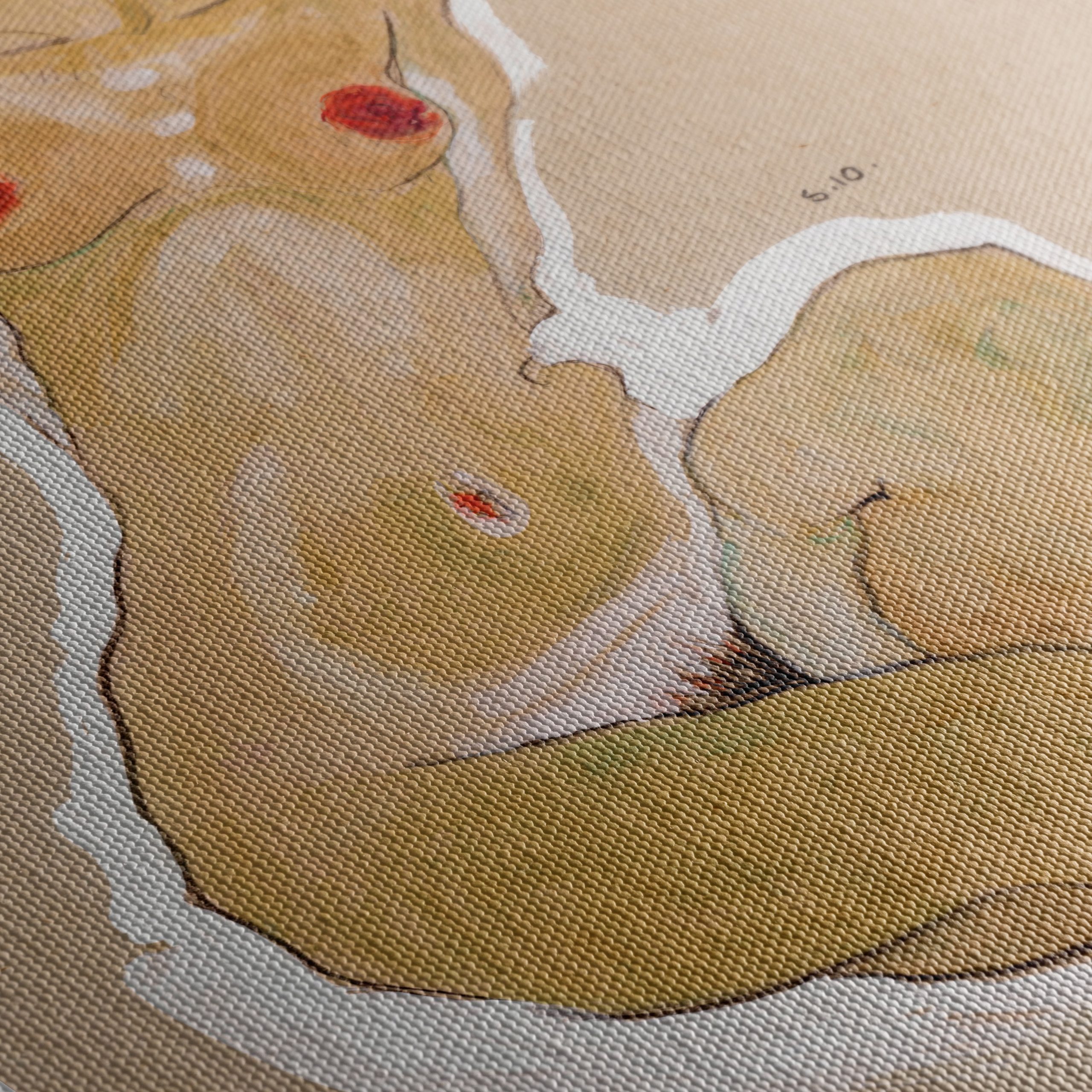 Stylized Figurative Artwork Featuring a Nude Woman - Image 5