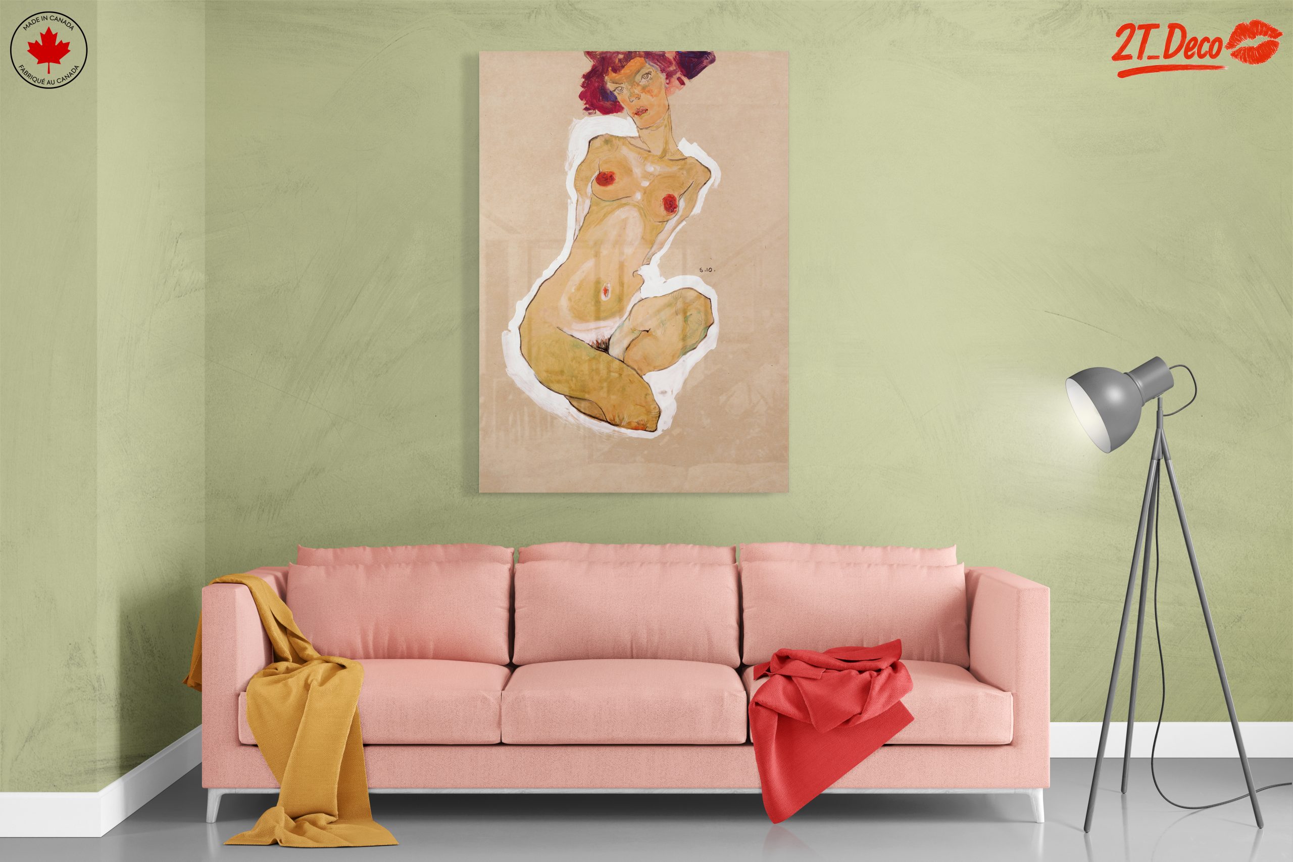 Stylized Figurative Artwork Featuring a Nude Woman - Image 7