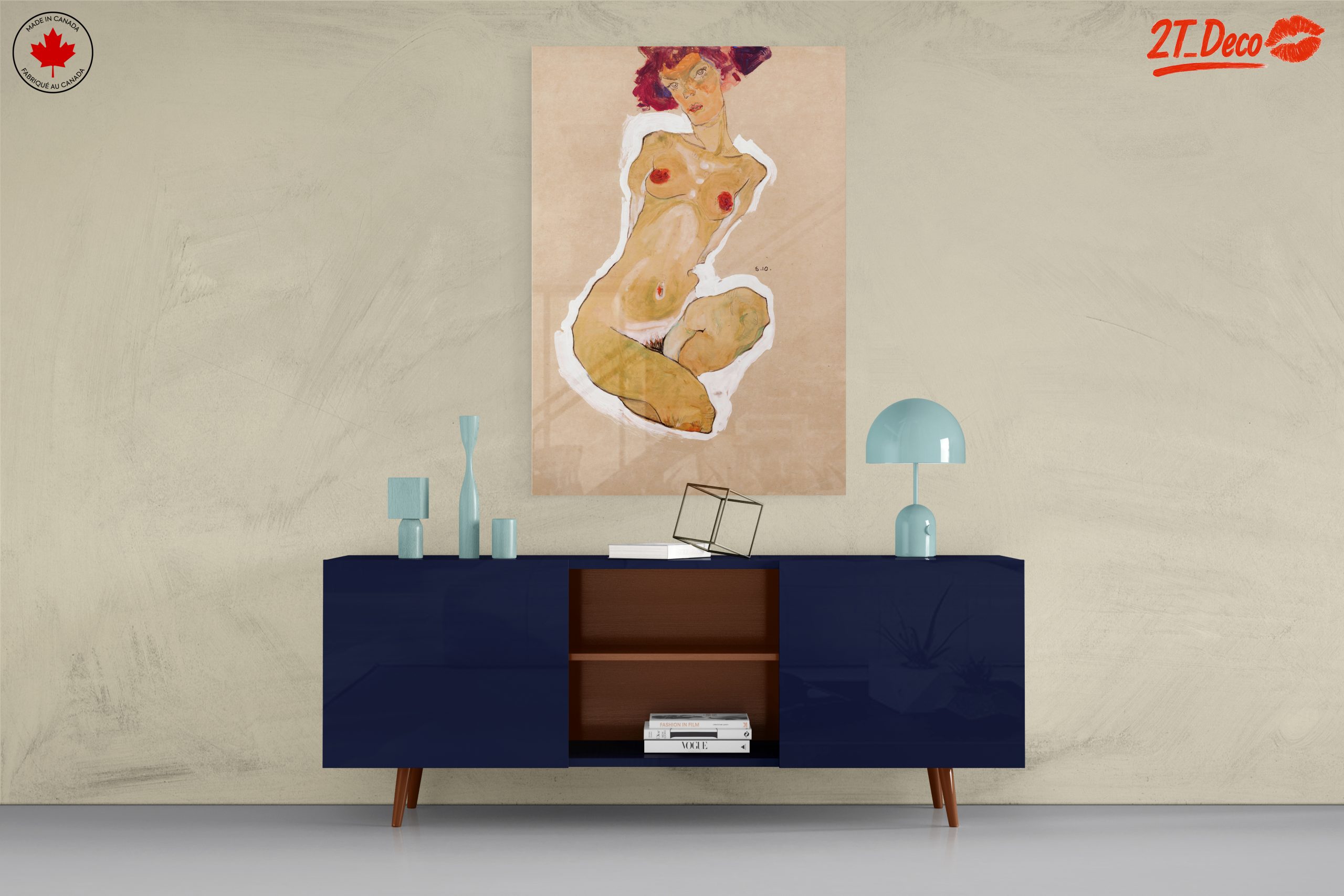 Stylized Figurative Artwork Featuring a Nude Woman - Image 8