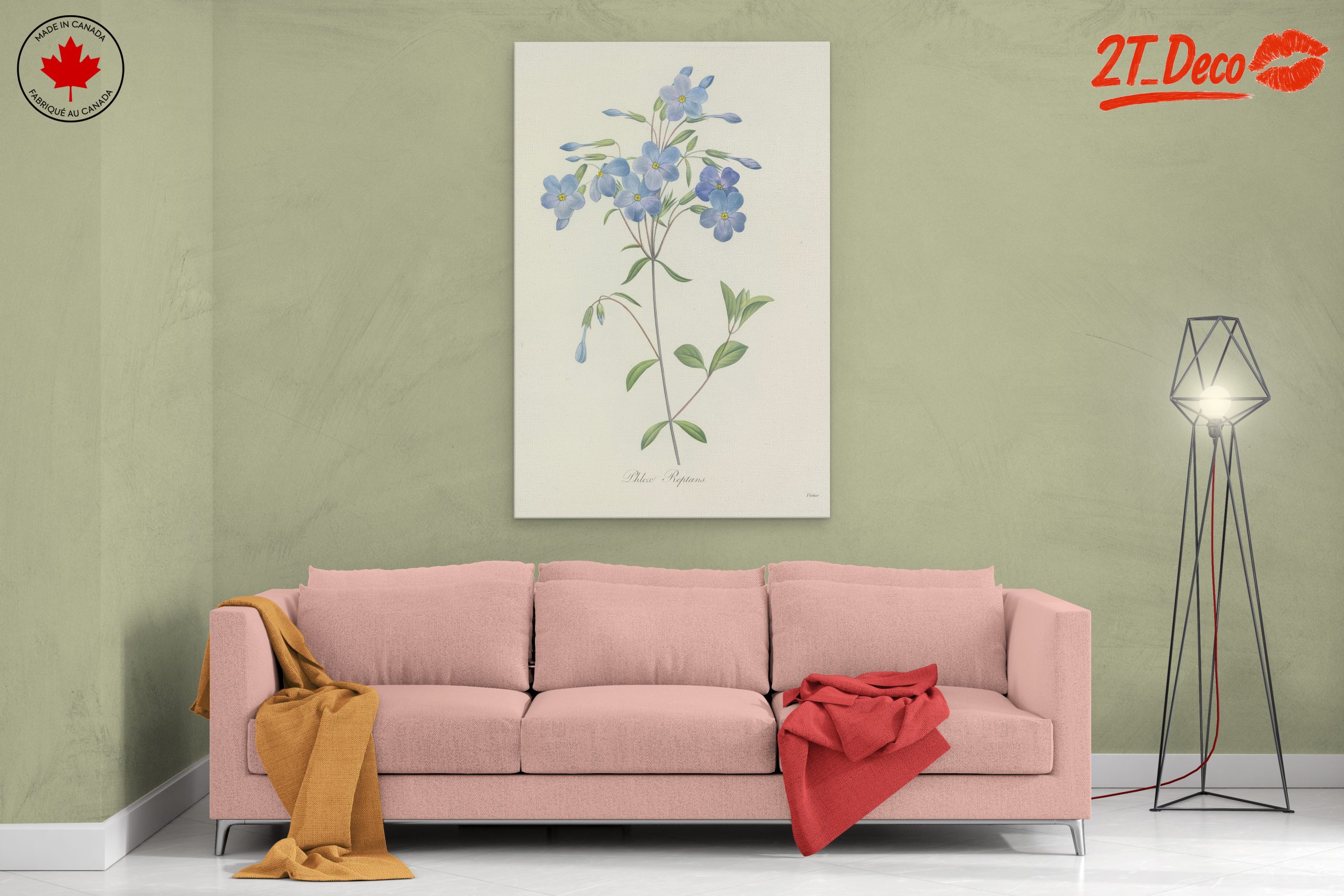 Delicate Blue Floral Botanical Art - Image 2