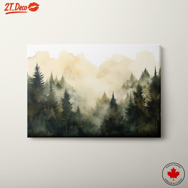 Misty Forest Landscape Art