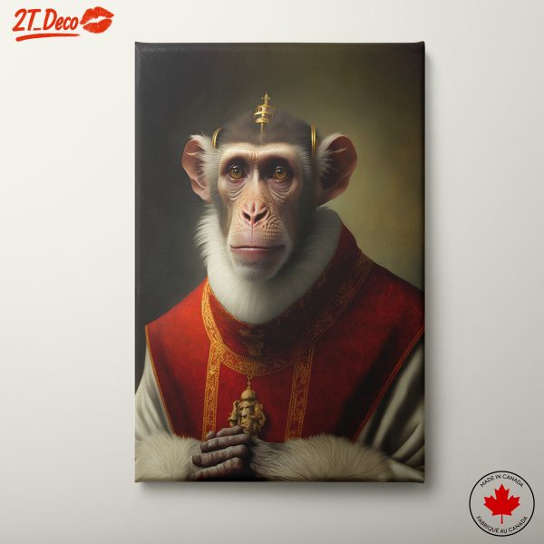 Regal Monkey Artwork Featuring Unique Character