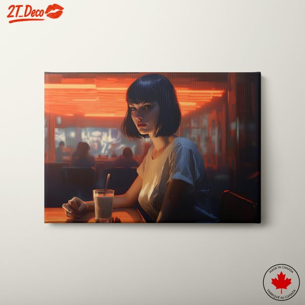 Modern Portrait of a Woman in a Cafe