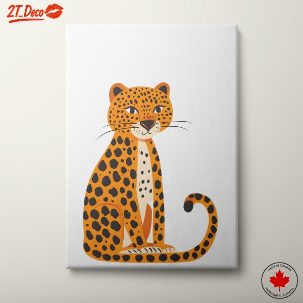 Stylized Leopard Illustration for Playful Decor 2