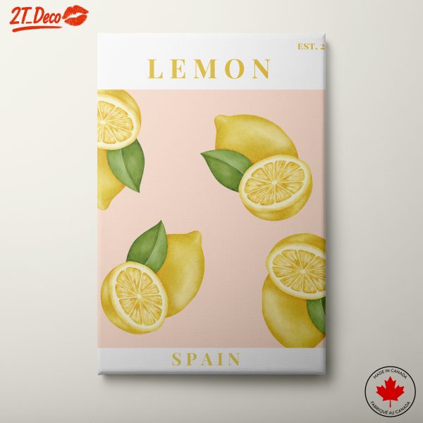 Lemon Abstract Art Inspired by Spain