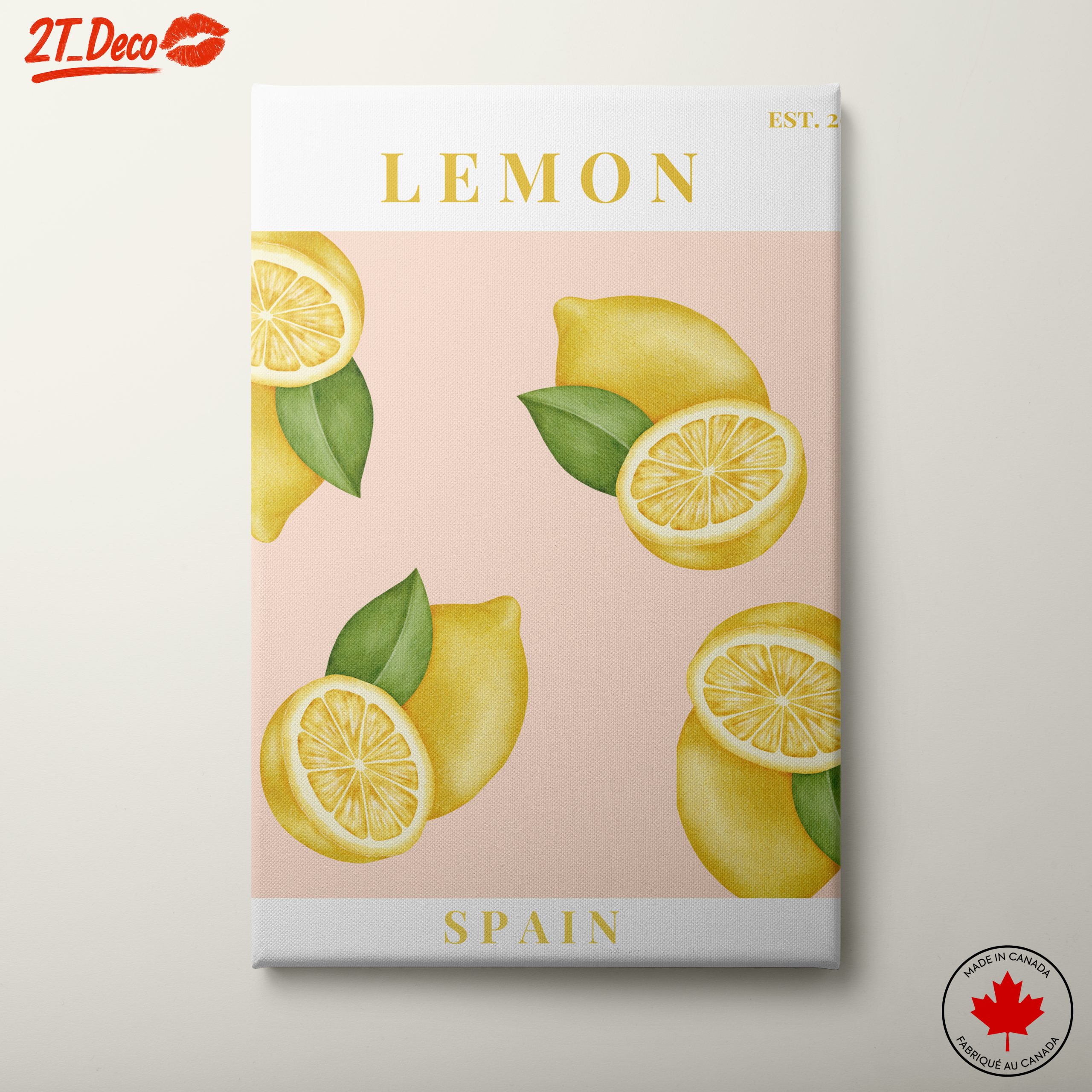 Lemon Abstract Art Inspired by Spain