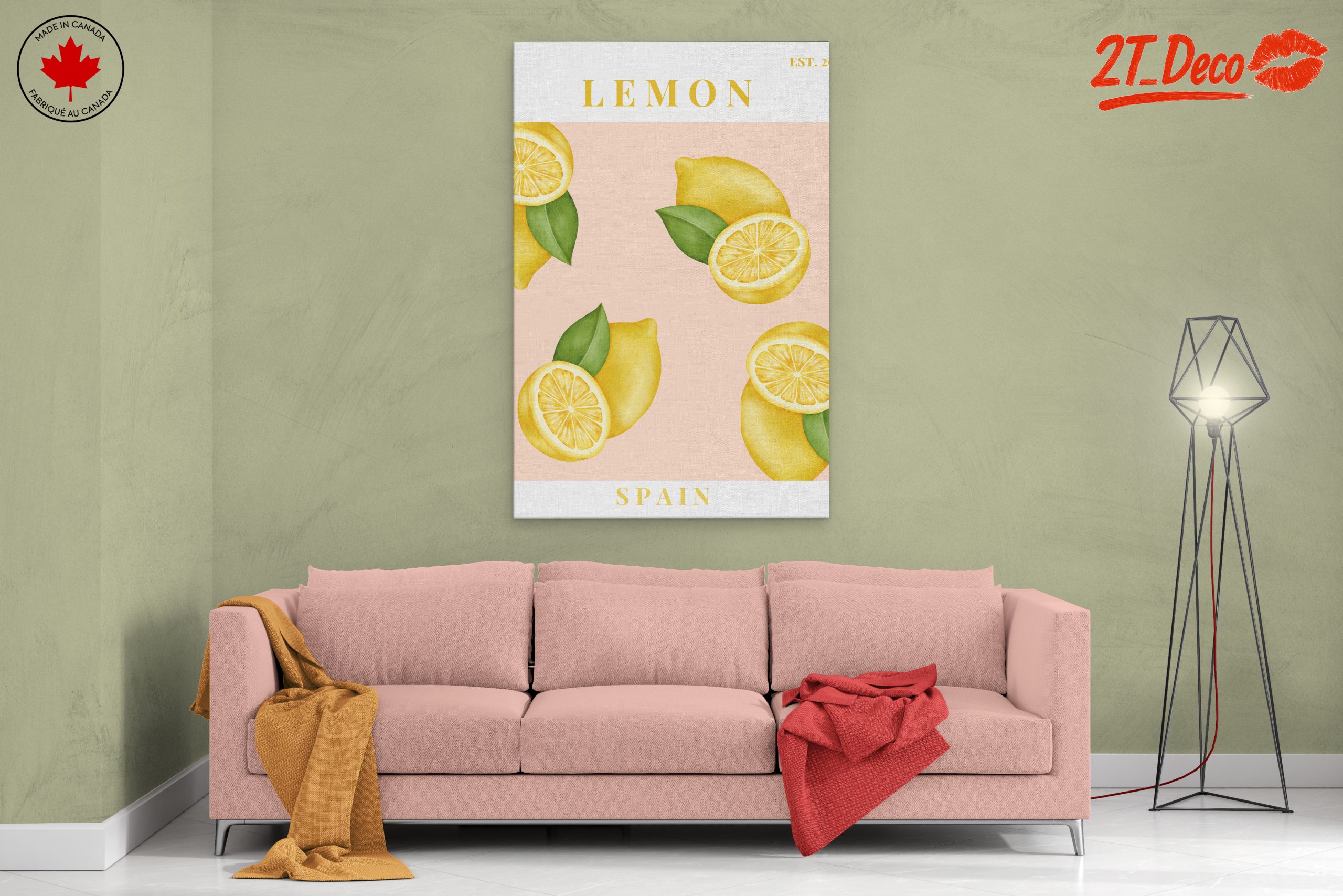 Lemon Abstract Art Inspired by Spain - Image 2