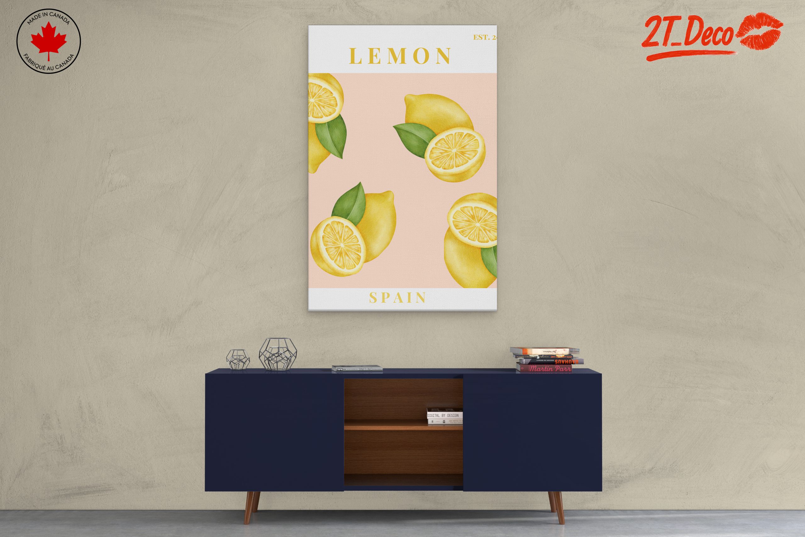 Lemon Abstract Art Inspired by Spain - Image 3