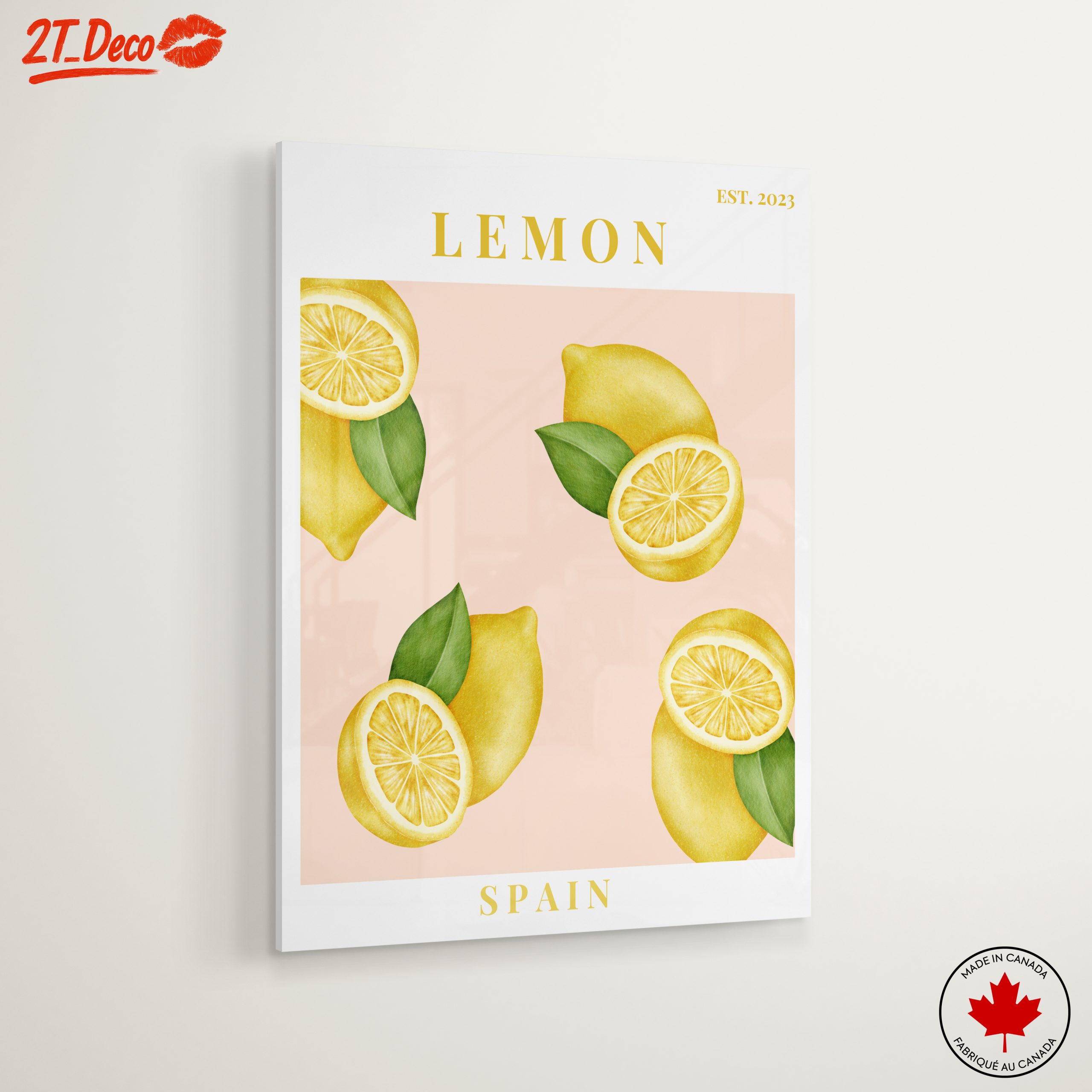 Lemon Abstract Art Inspired by Spain - Image 6