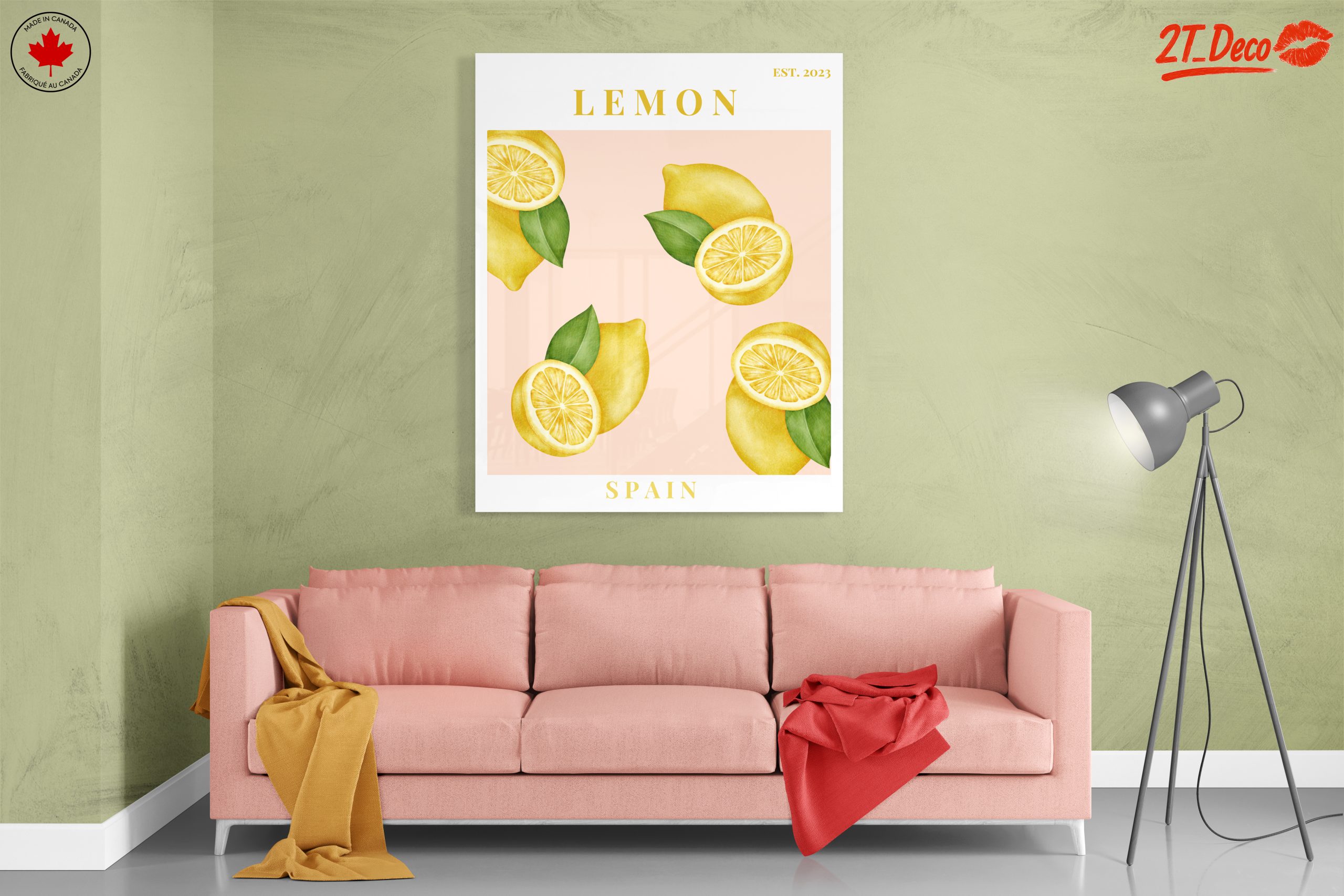 Lemon Abstract Art Inspired by Spain - Image 7