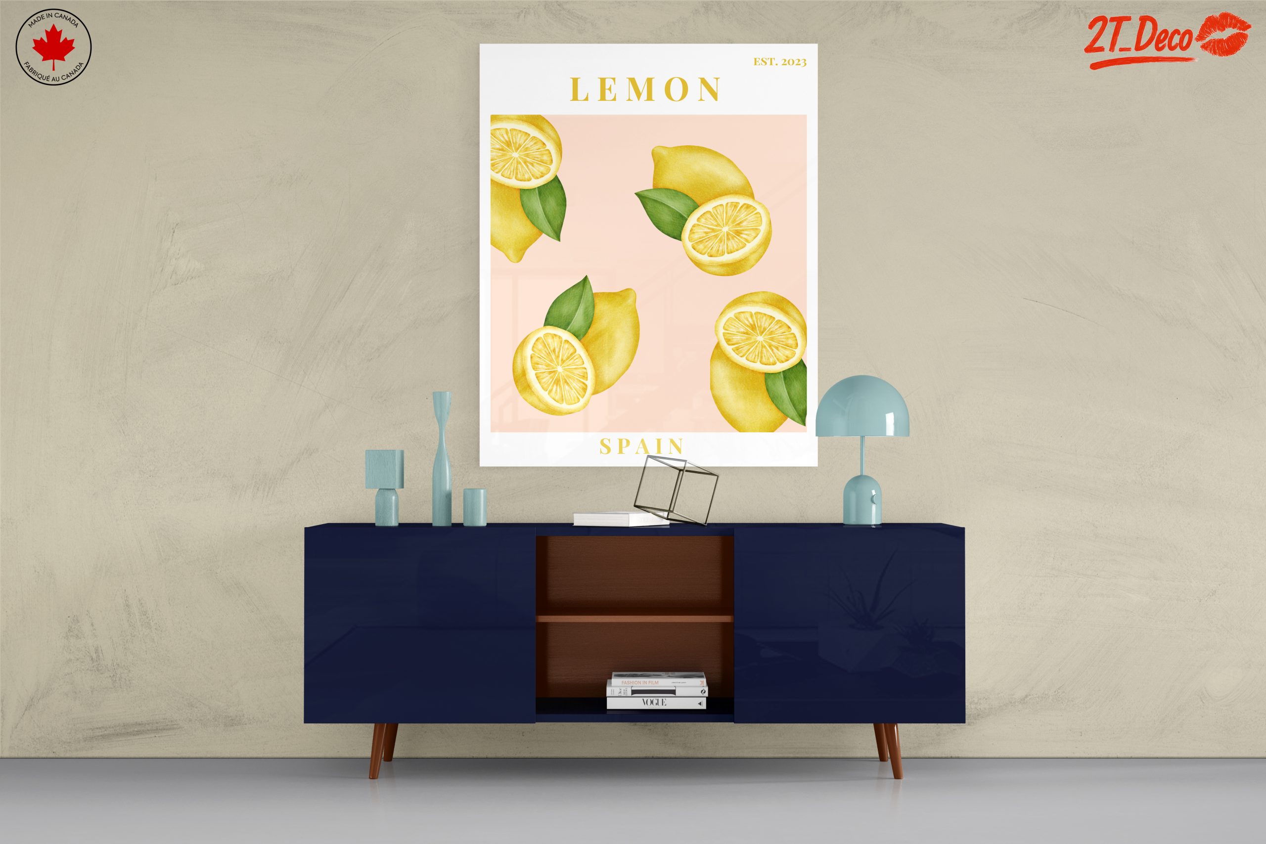 Lemon Abstract Art Inspired by Spain - Image 8