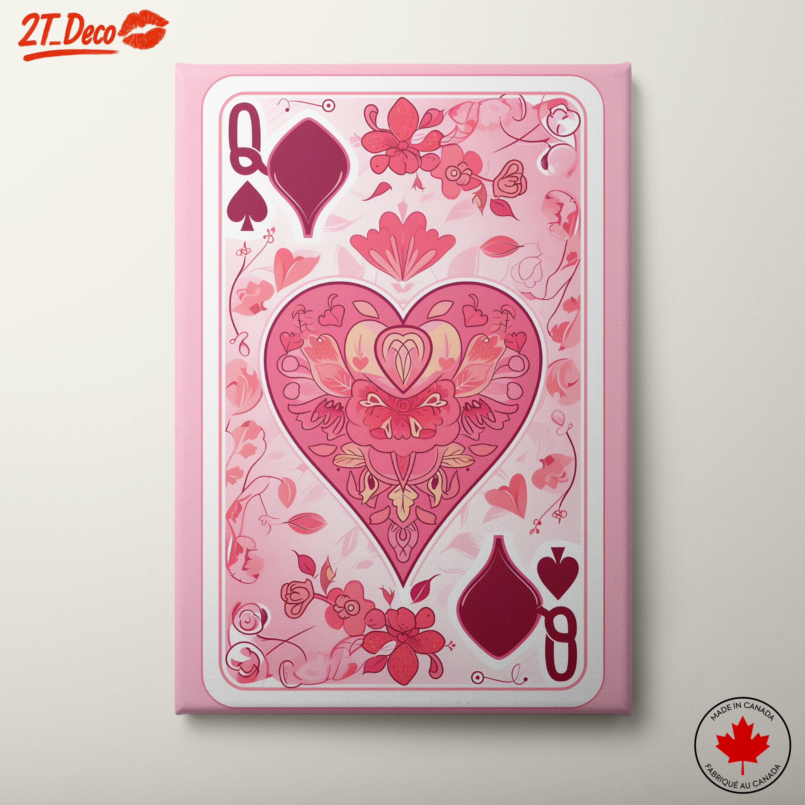Stylized Floral Playing Card Art