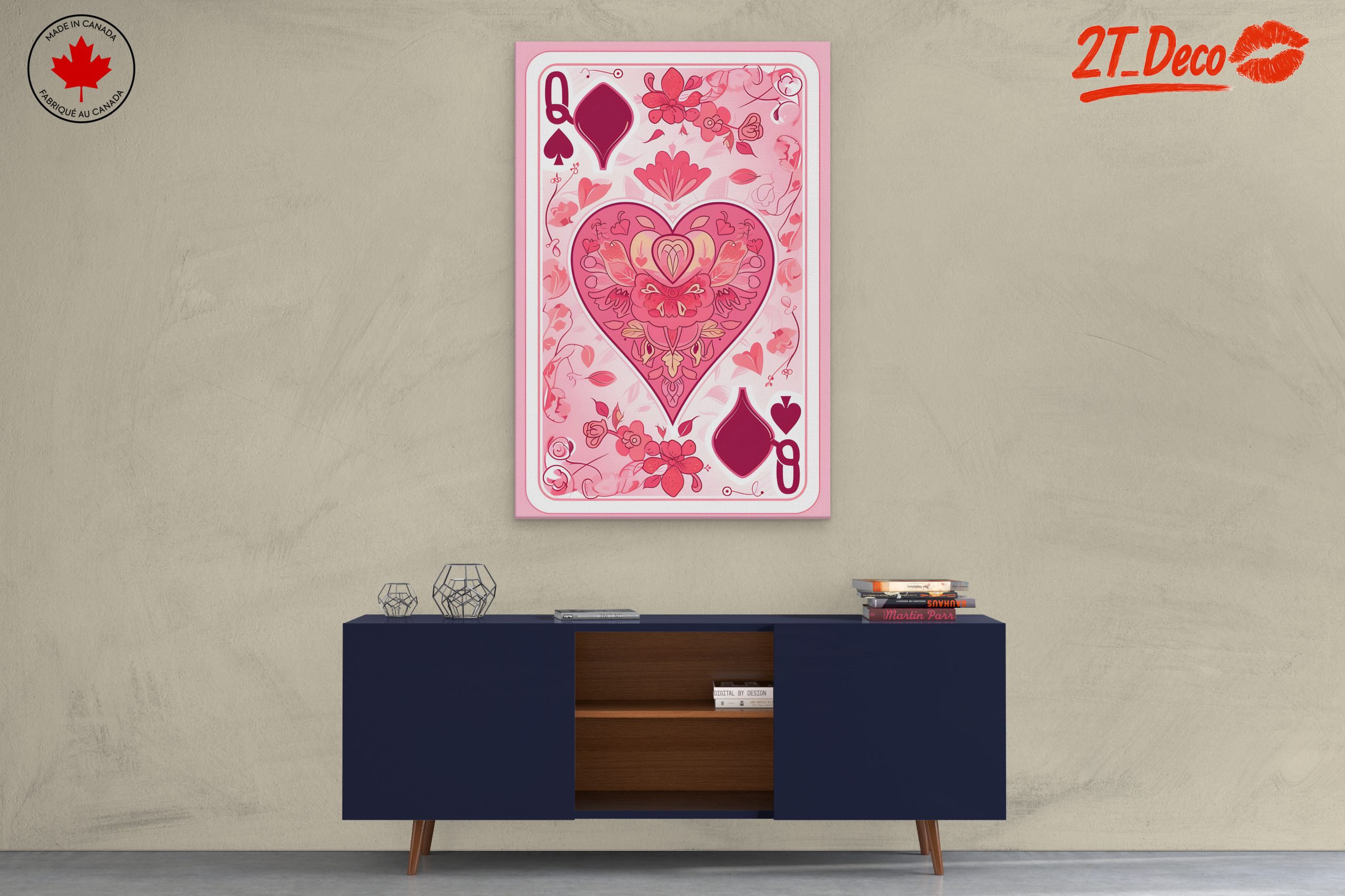 Stylized Floral Playing Card Art - Image 3