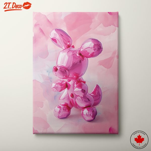 Pink Whimsical Balloon Animal Art
