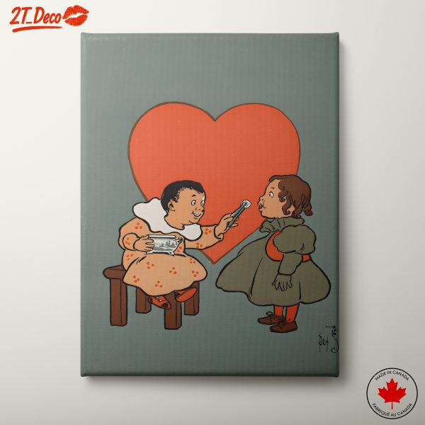 Whimsical Cartoon Characters in a Heart