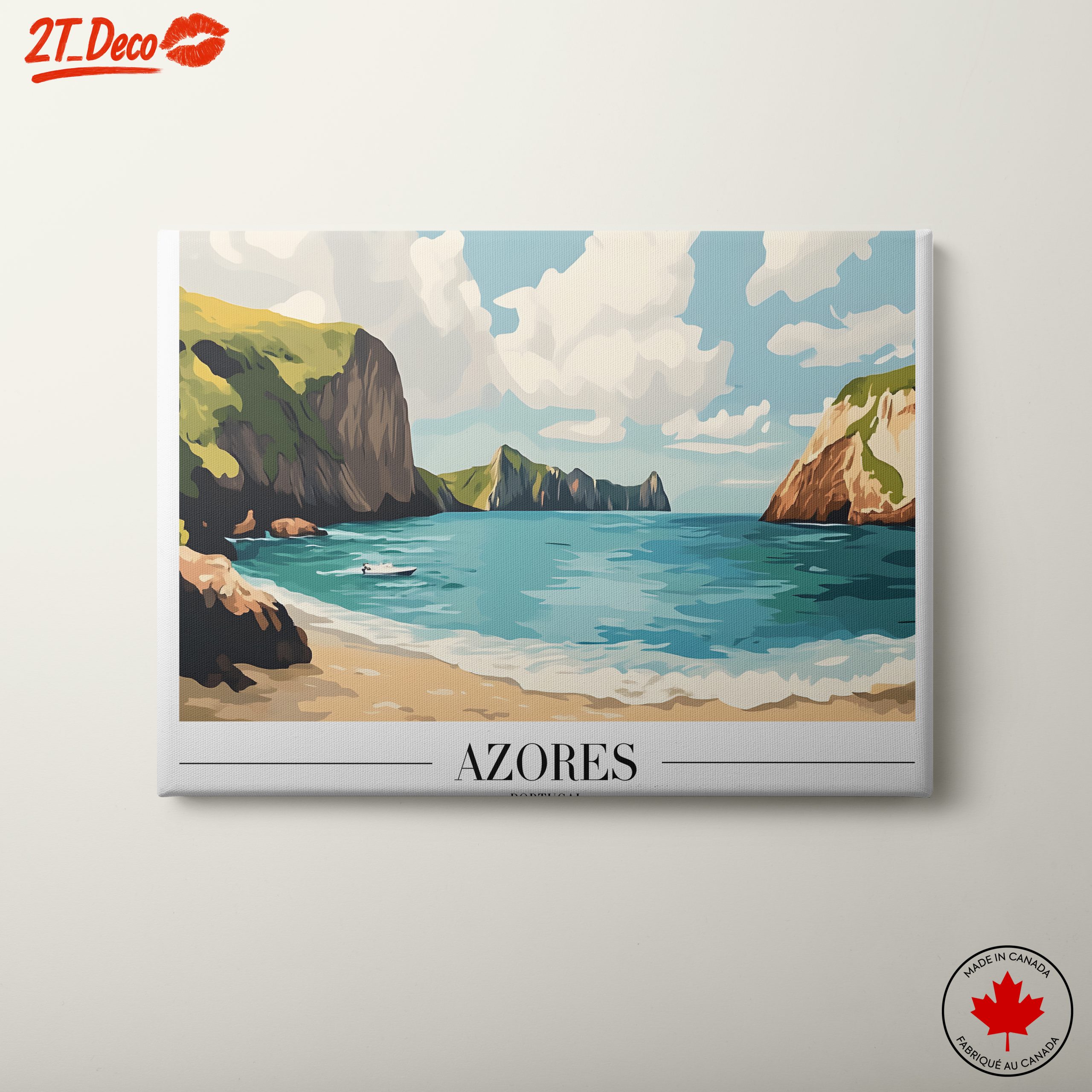 Azores Coastal Landscape Artwork