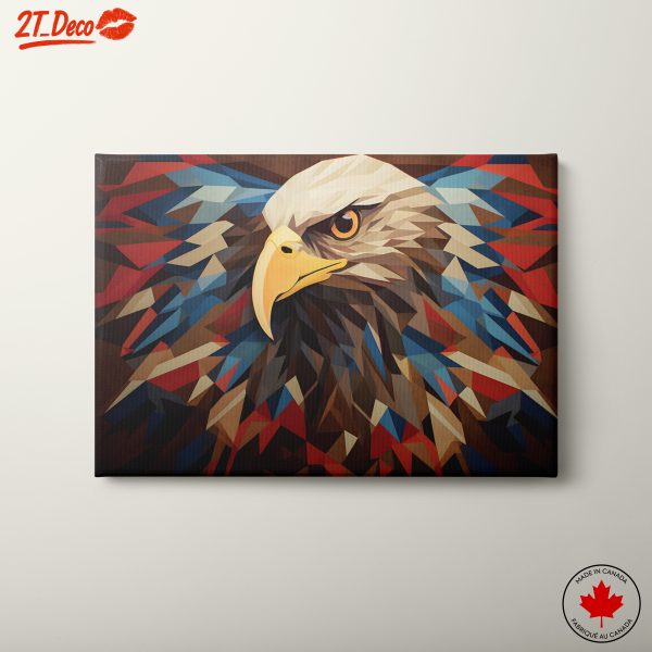 Vibrant Geometric Eagle Art