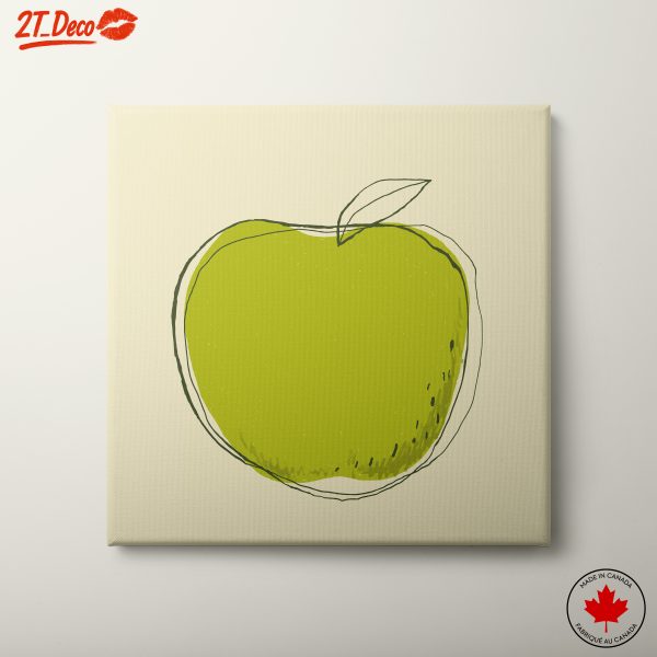 Stylized Green Apple Art