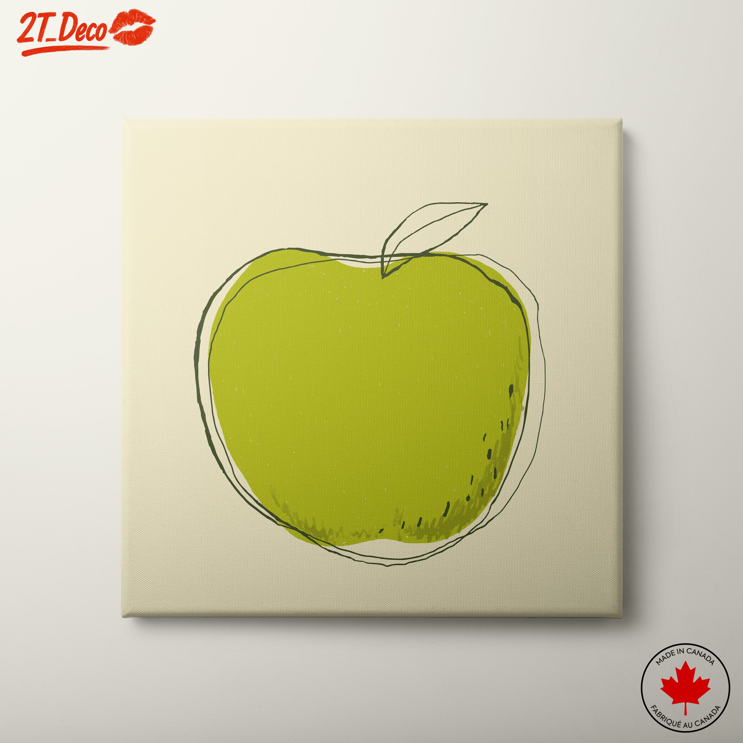 Stylized Green Apple Art