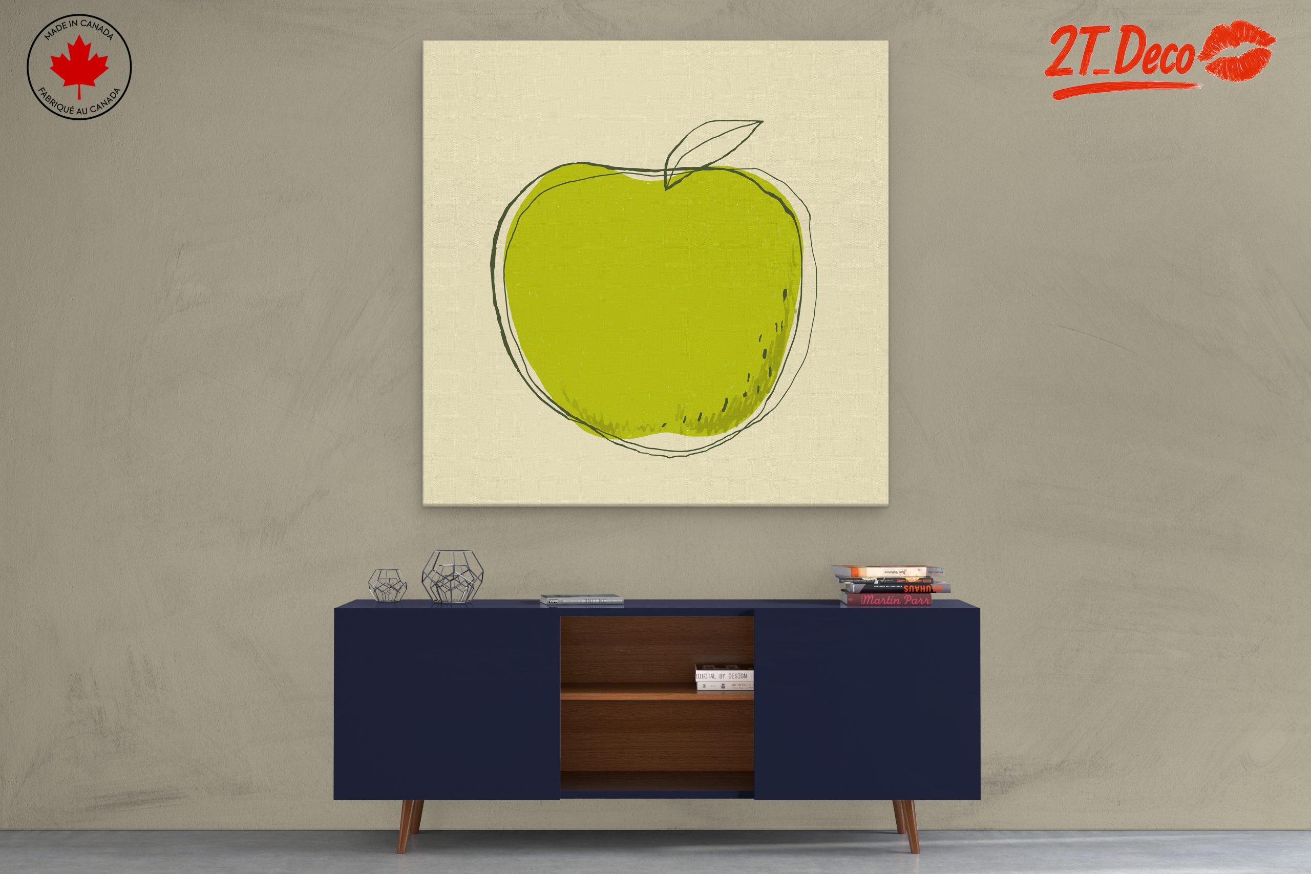 Stylized Green Apple Art - Image 3