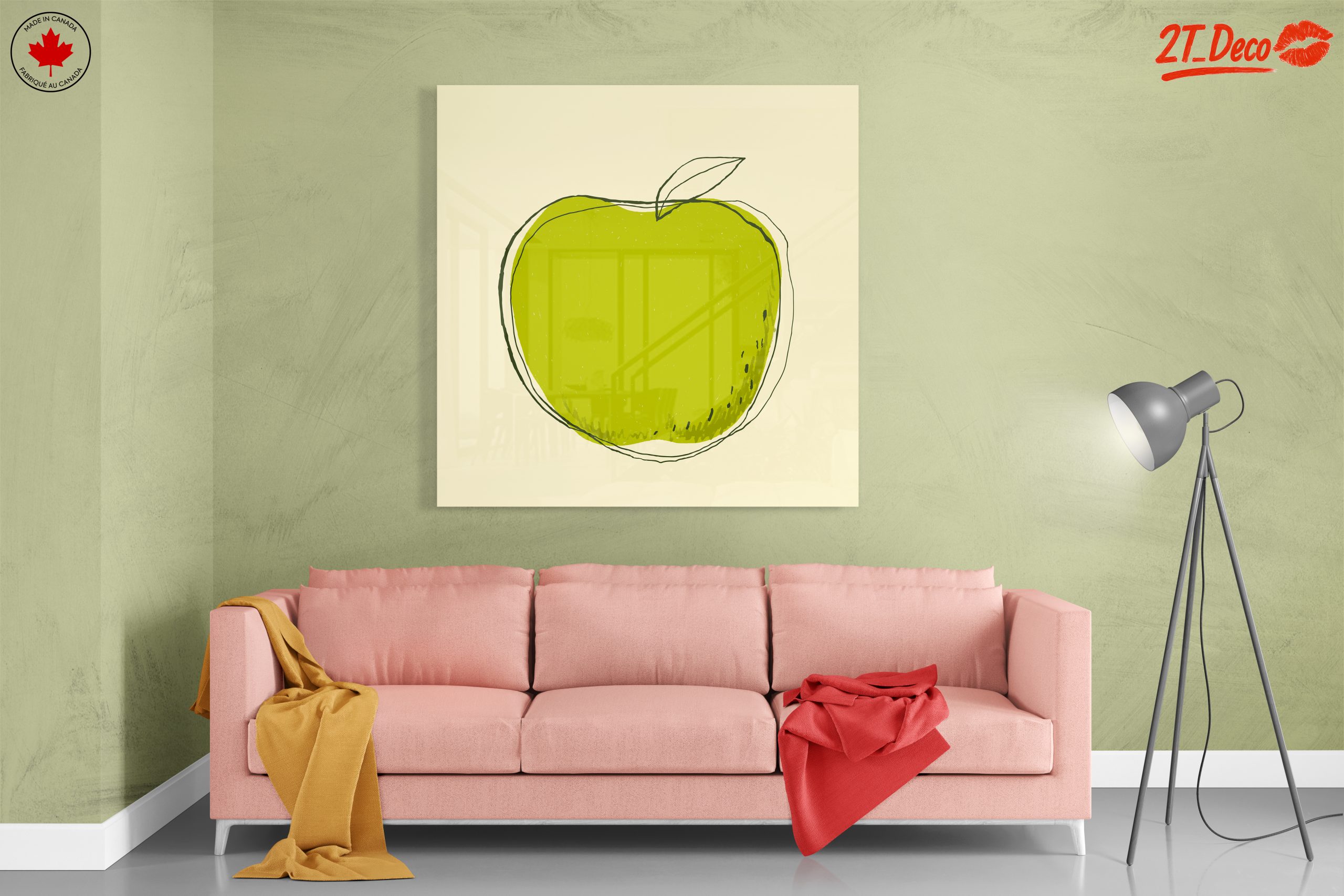 Stylized Green Apple Art - Image 7