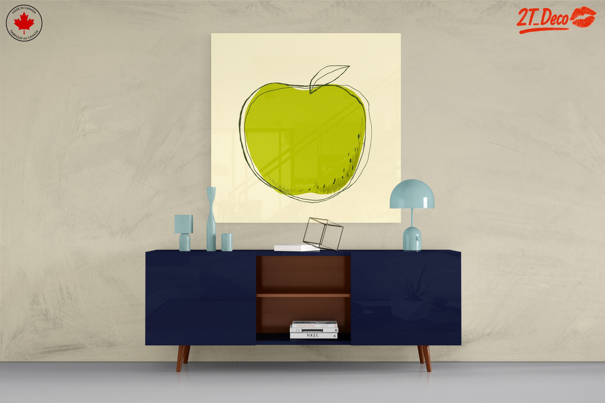 Stylized Green Apple Art - Image 8