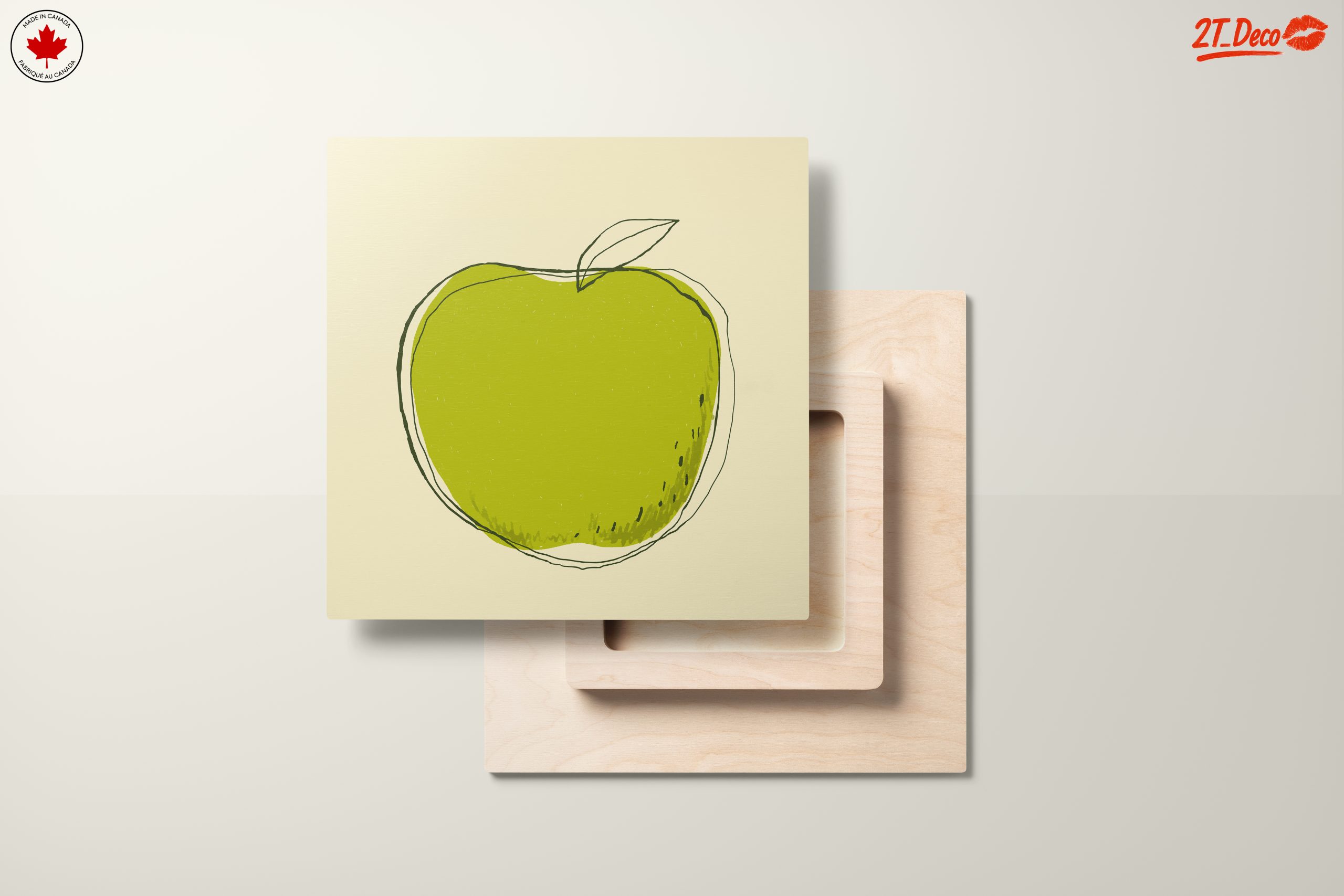 Stylized Green Apple Art - Image 11