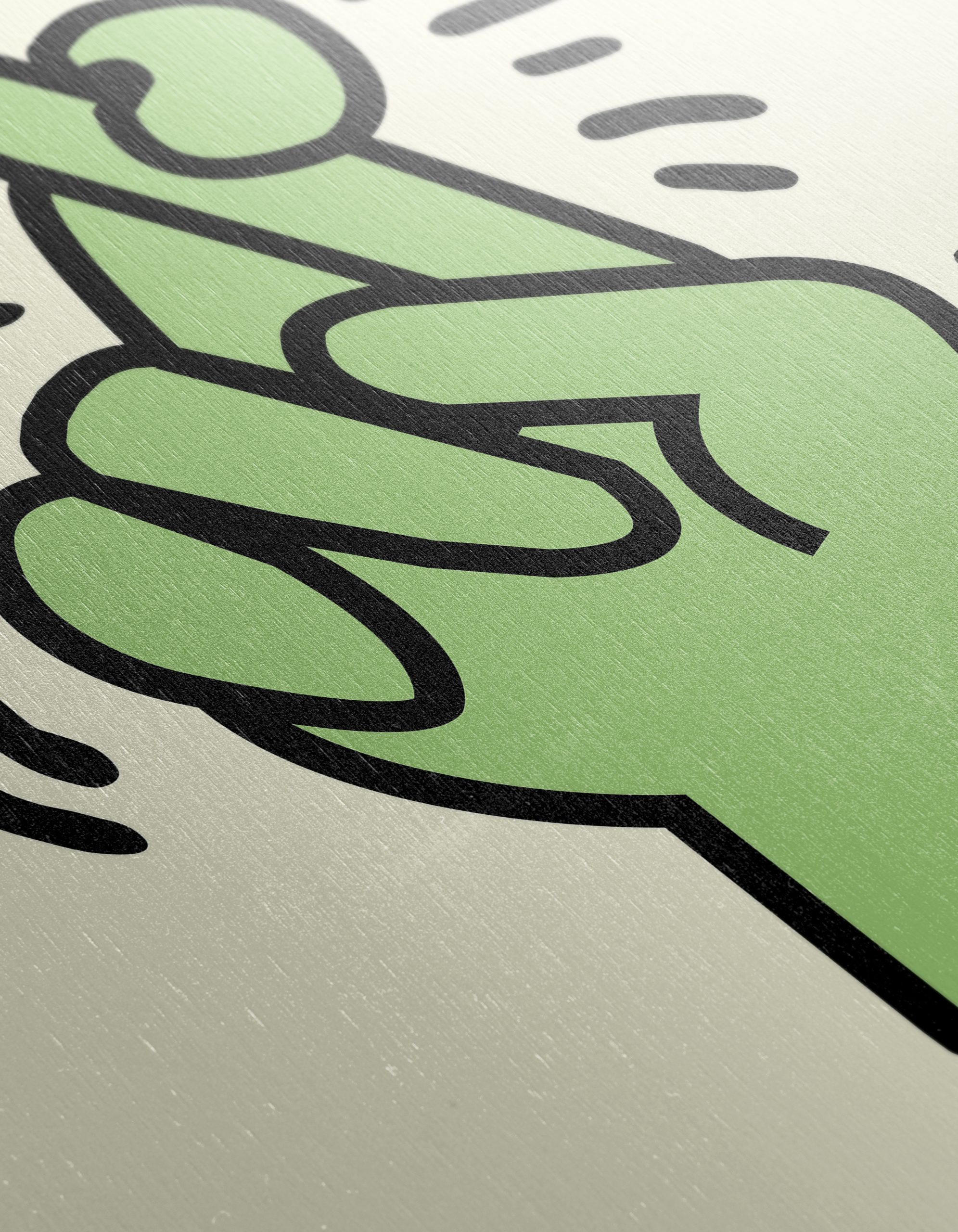 Playful Crossed Fingers Artwork by Keith Haring - Image 12