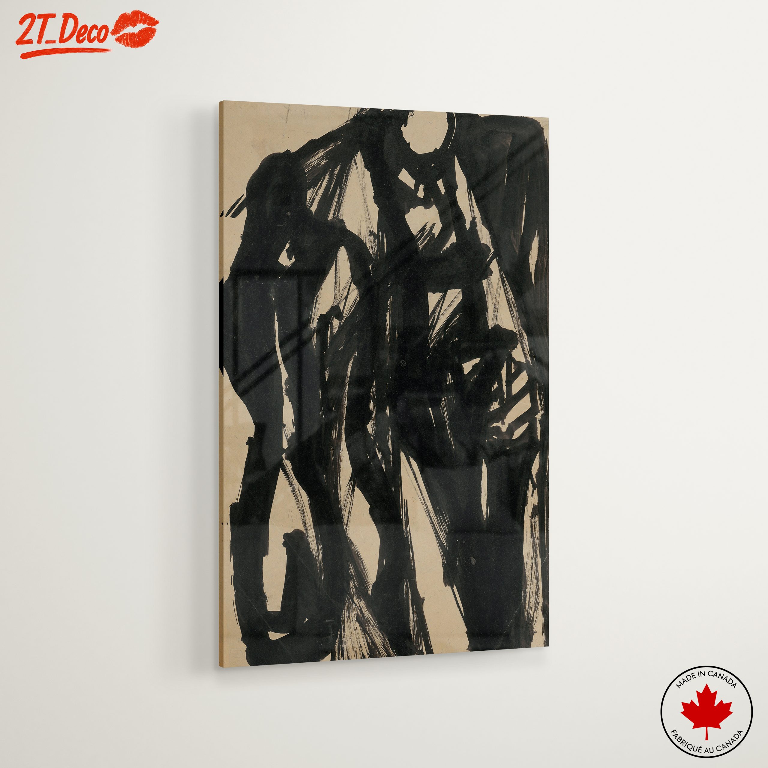 Dynamic Black Abstract Art - Image 6
