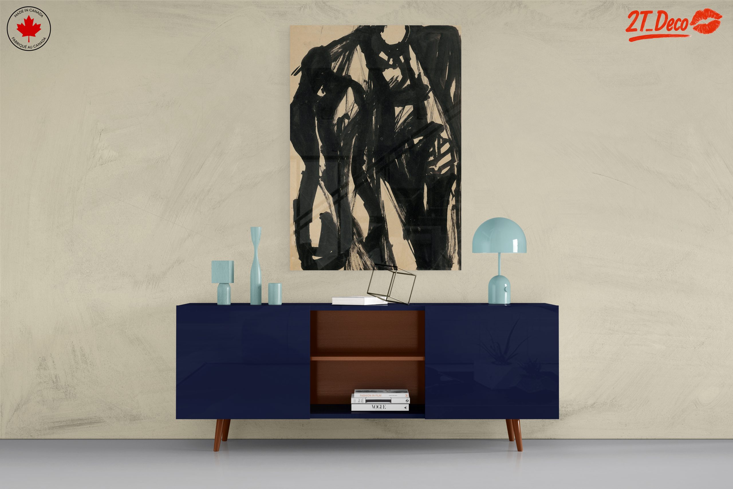 Dynamic Black Abstract Art - Image 8