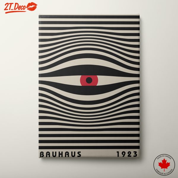 Bauhaus Eye Illustration with Stripes