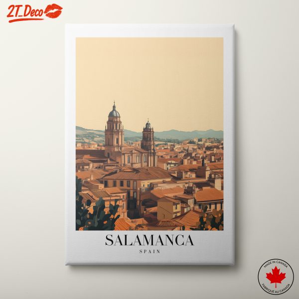 Stylized Salamanca Urban Landscape Art